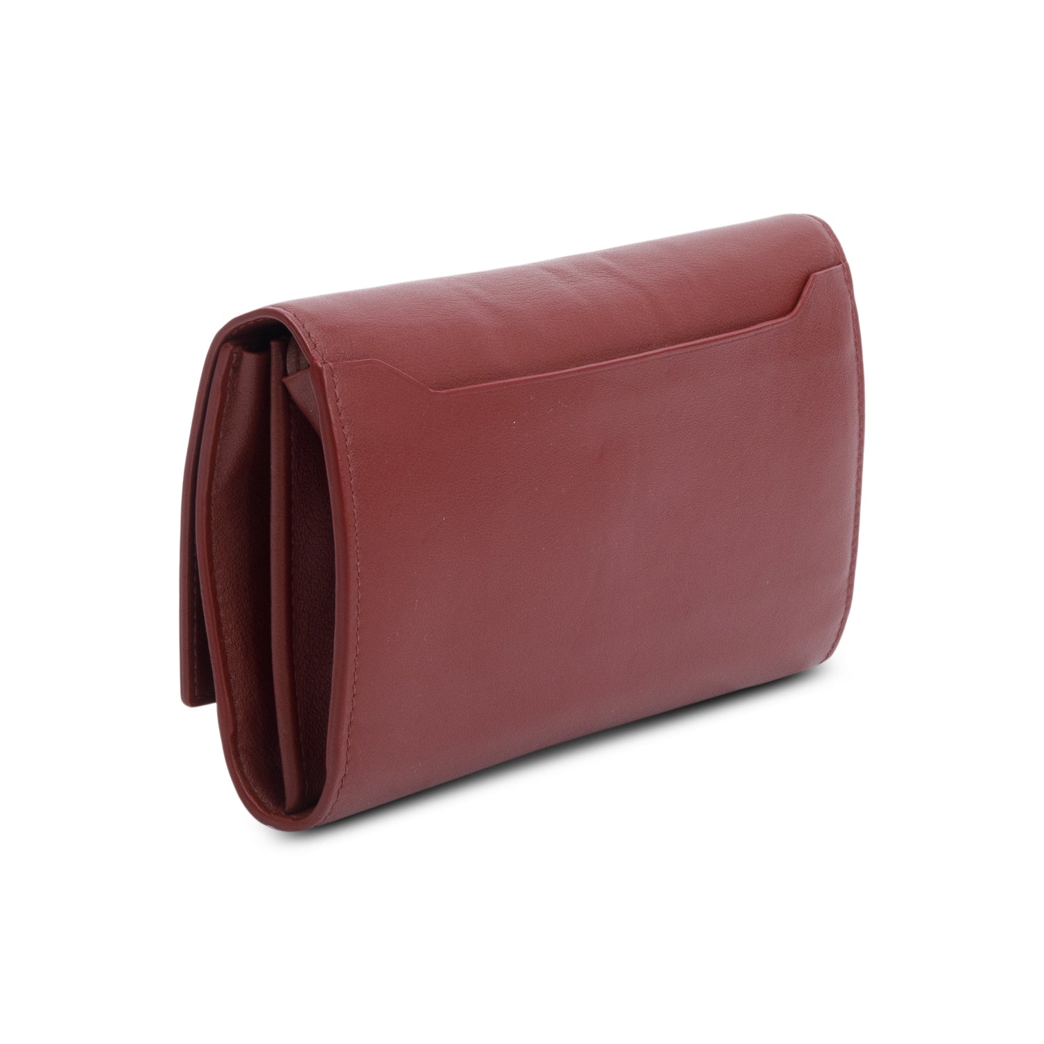 Tom Ford Burgundy Leather Turn Lock Natalia Clutch Crossbody Bag