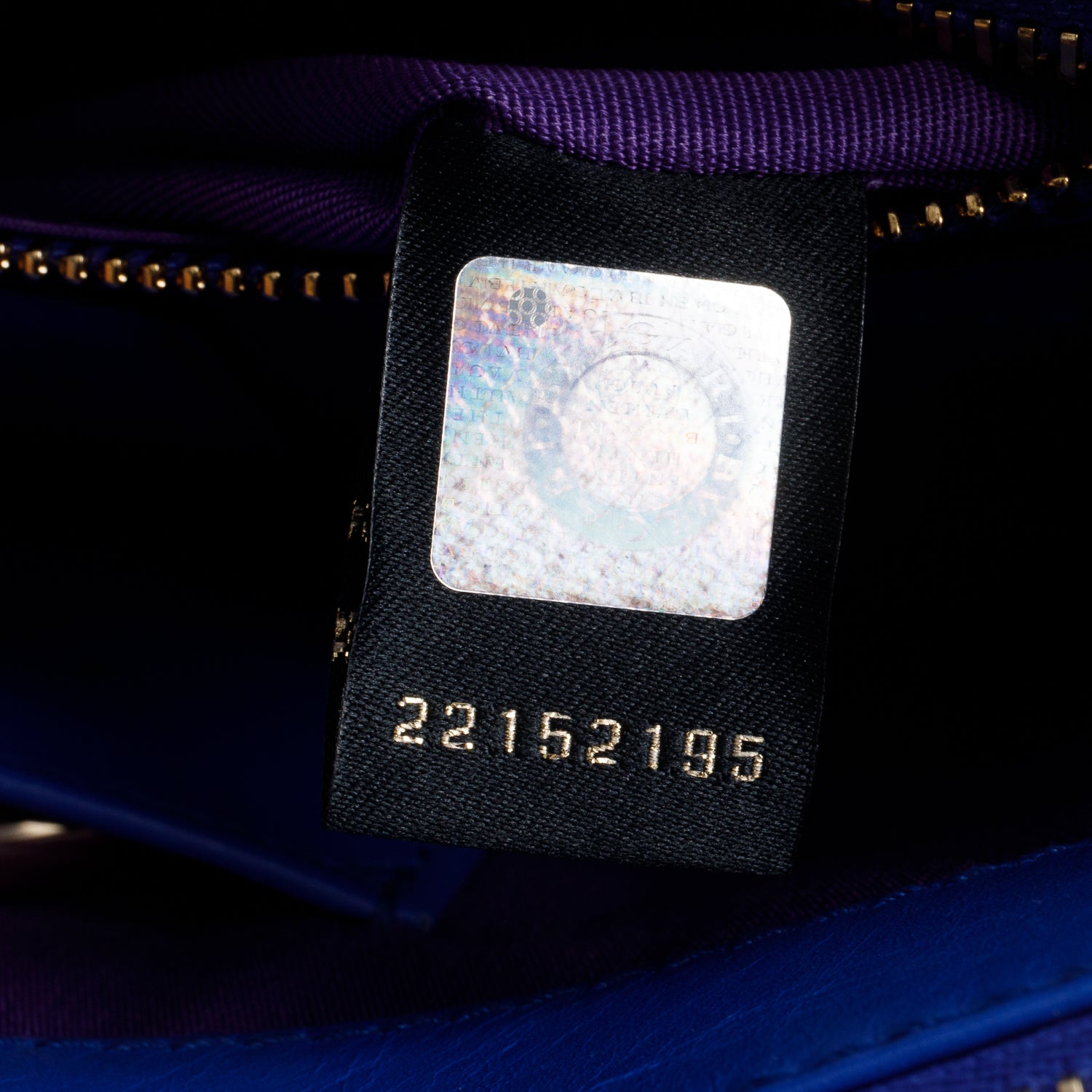 BVLGARI Blue Calfskin Leather Medium Serpenti Forever Bag