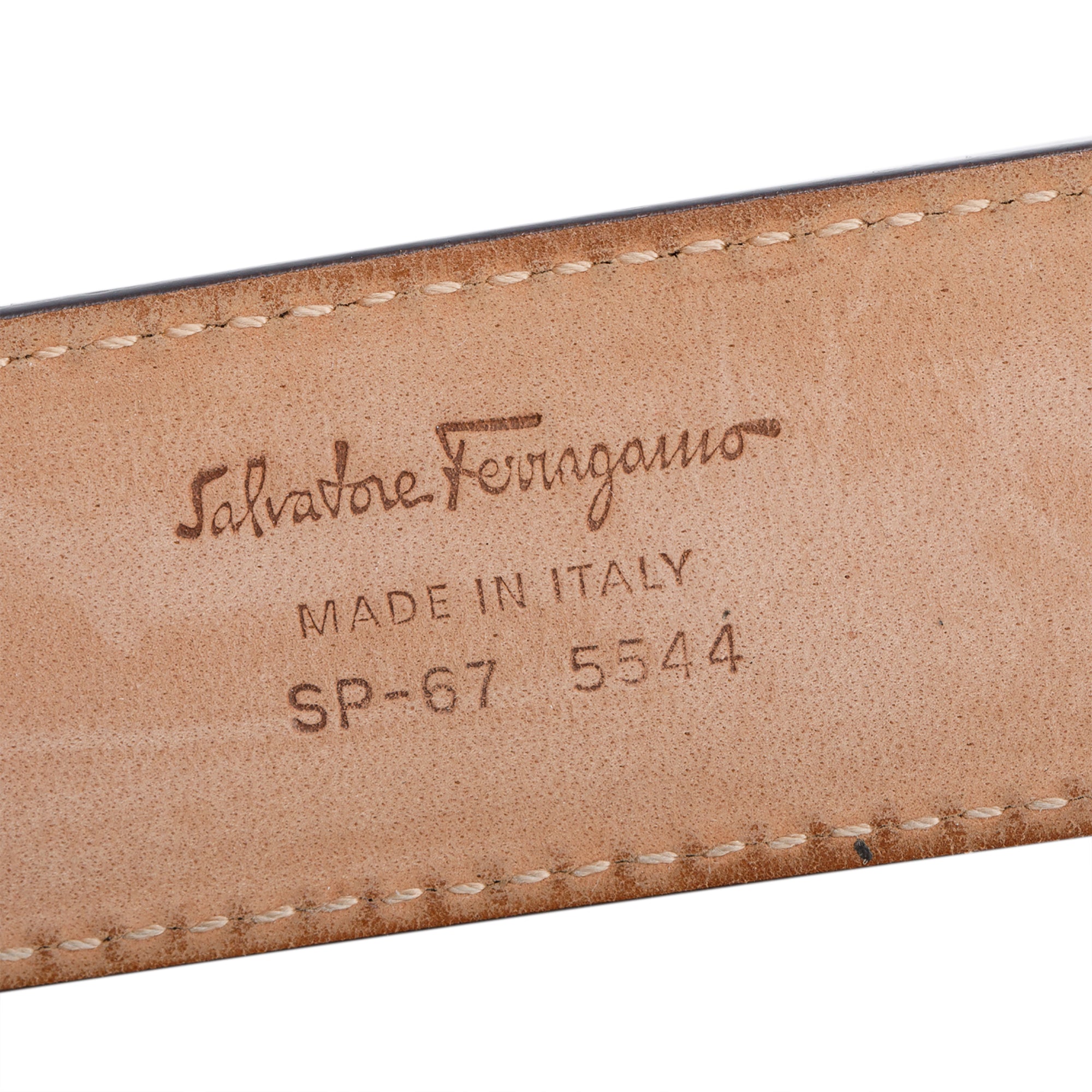 Ferragamo Black Calfskin Leather Adjustable Gancini Belt Kit