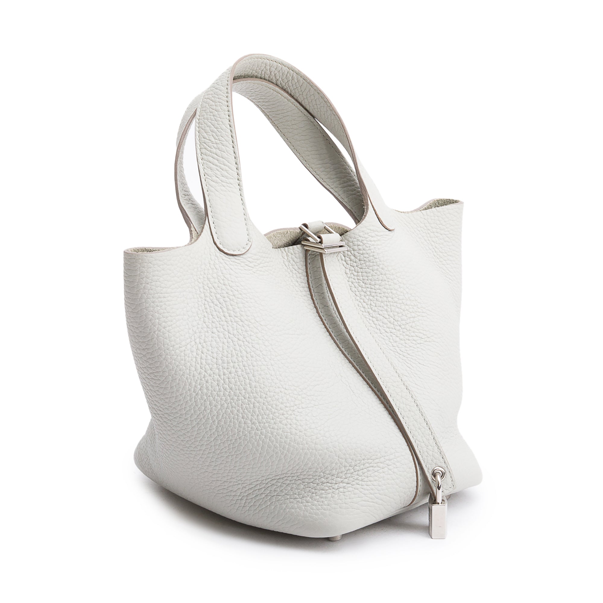 Hermes 2023 Bleu Pale Taurillon Clemence Picotin Lock 18 w/ Box