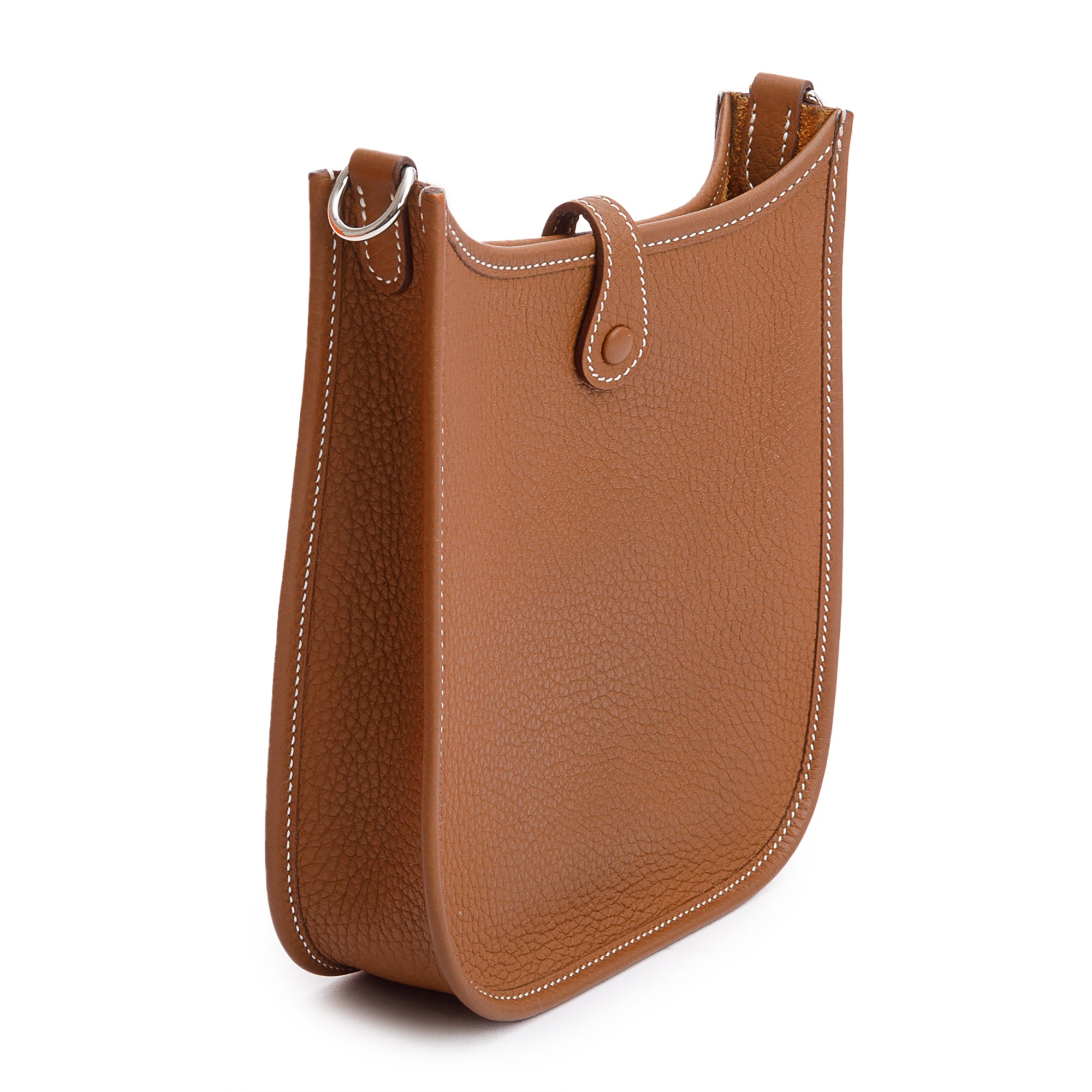 Hermes 2022 Gold Taurilon Clemence/Sangle Wool Amazone Evelyne TPM 16 w/ Box & Receipt