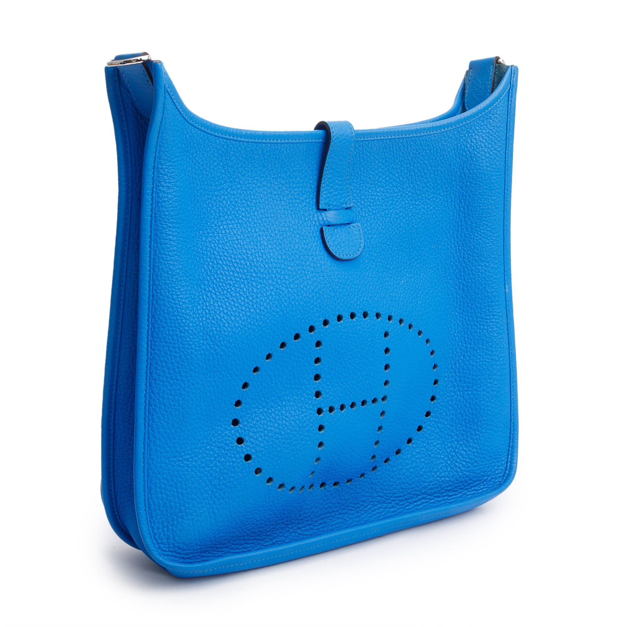 Hermes Bleu Hydra Taurillon Clemence Evelyne III 29 Bag