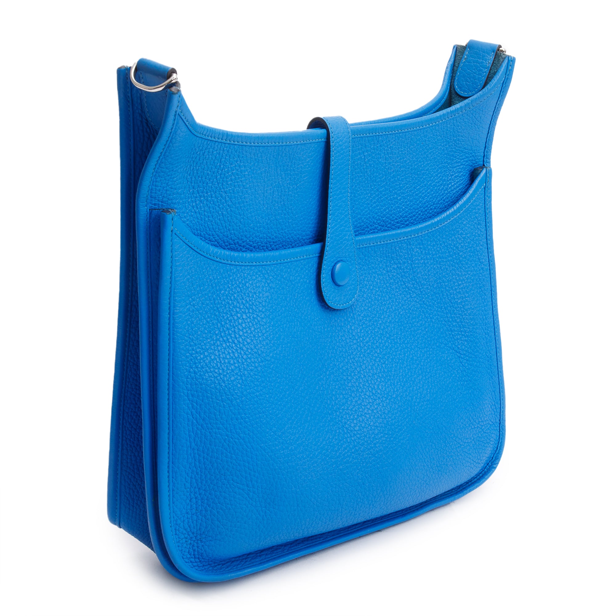 Hermes Bleu Hydra Taurillon Clemence Evelyne III 29 Bag