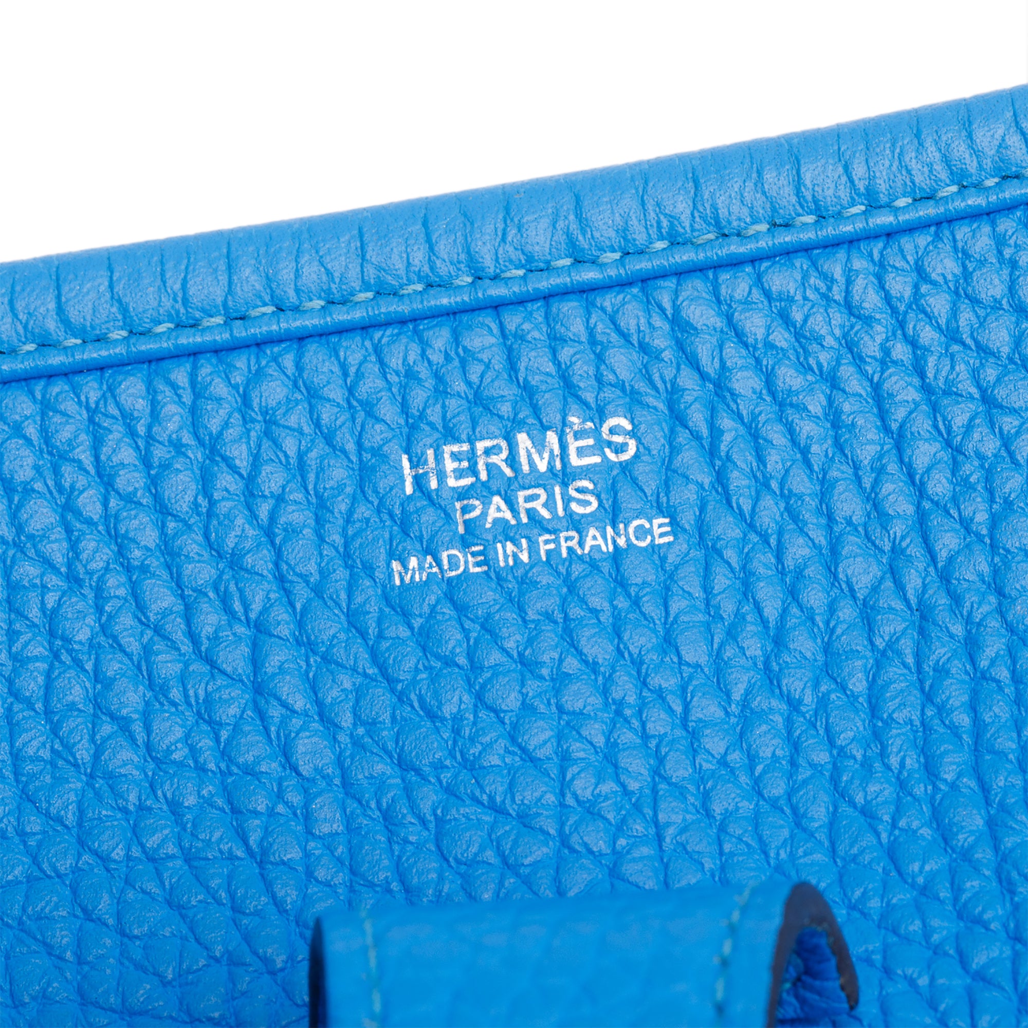 Hermes Bleu Hydra Taurillon Clemence Evelyne III 29 Bag