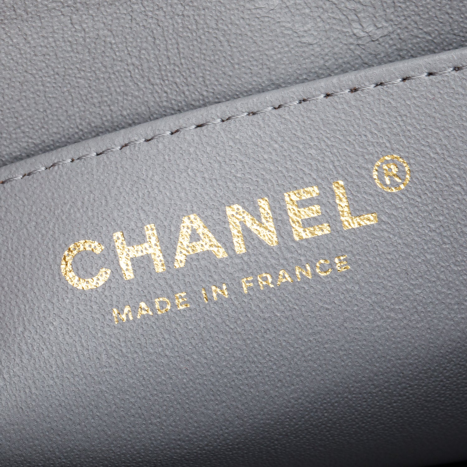 Chanel Grey Chevron Quilted Lambskin Leather Classic Mini Rectangular Flap Bag w/ Box