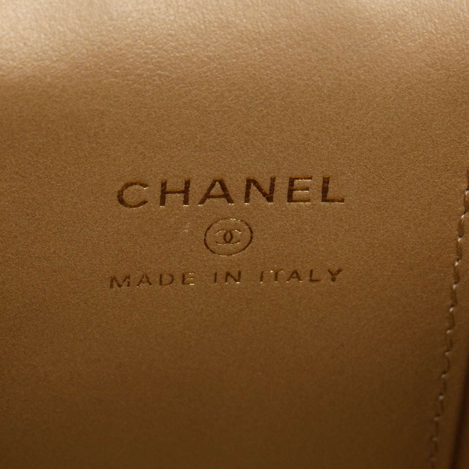 Chanel 2024 Pink Calfskin Leather Mini Pearl Crush Vanity Case w/ Box & Receipt