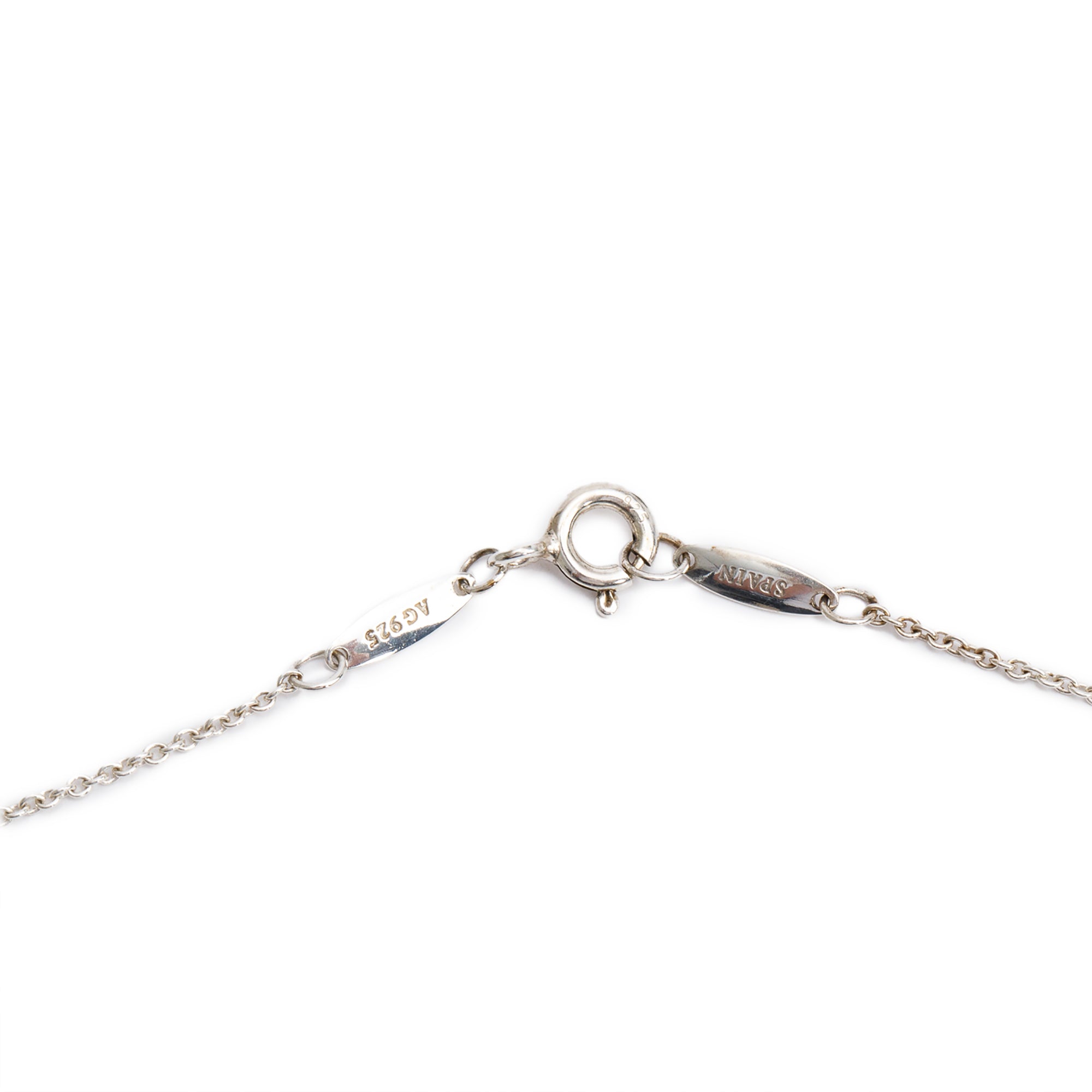 Tiffany & Co. Elsa Peretti Sterling Silver 0.07 ct. Diamonds by the Yard Pendant Necklace