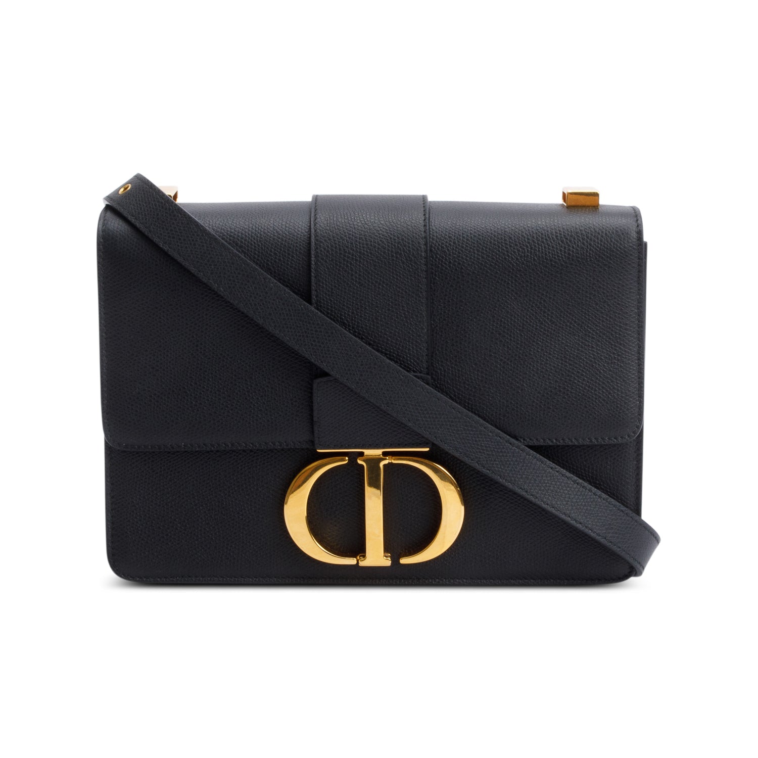 Christian Dior Black Leather Medium 30 Montaigne Bag w/ Box