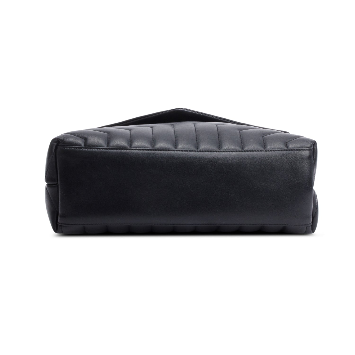 Saint Laurent Black Quilted Leather Medium Loulou Monogram Shoulder Bag w/ Box
