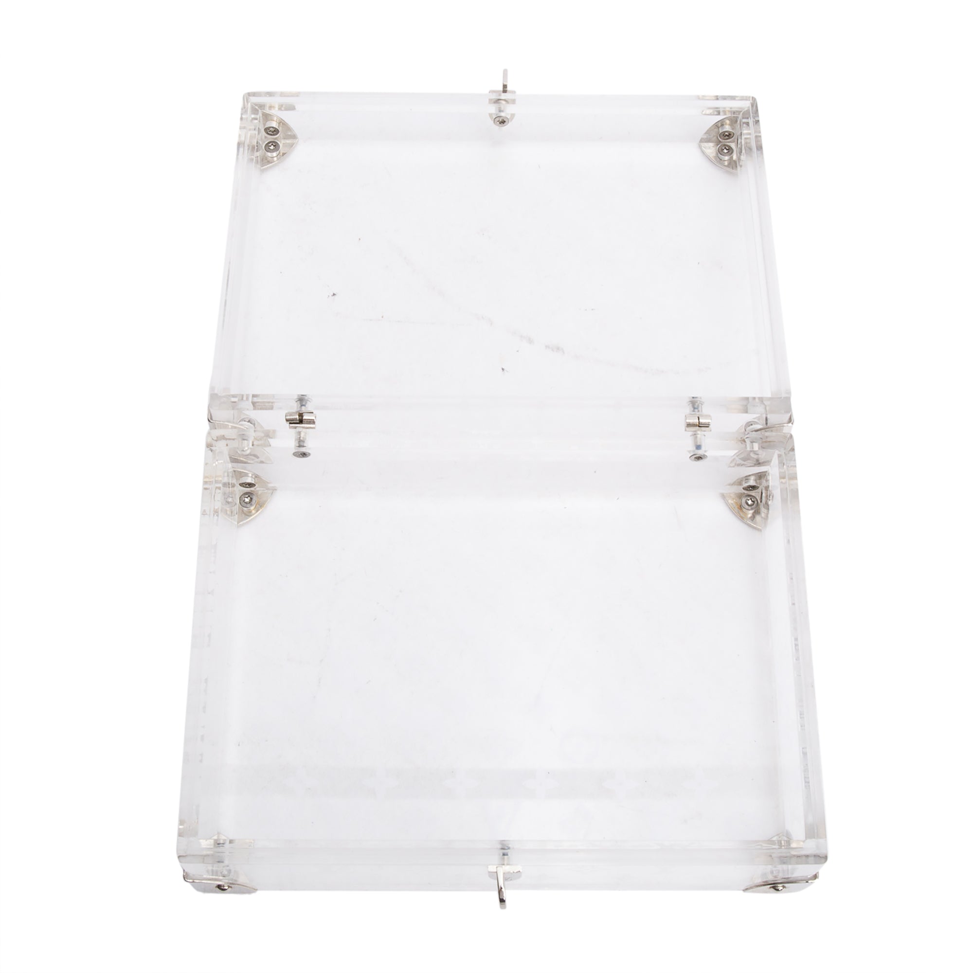 Louis Vuitton Transparent Monogram Plexiglass Mini Trunk Letter Box w/ Leather Envelope & Box