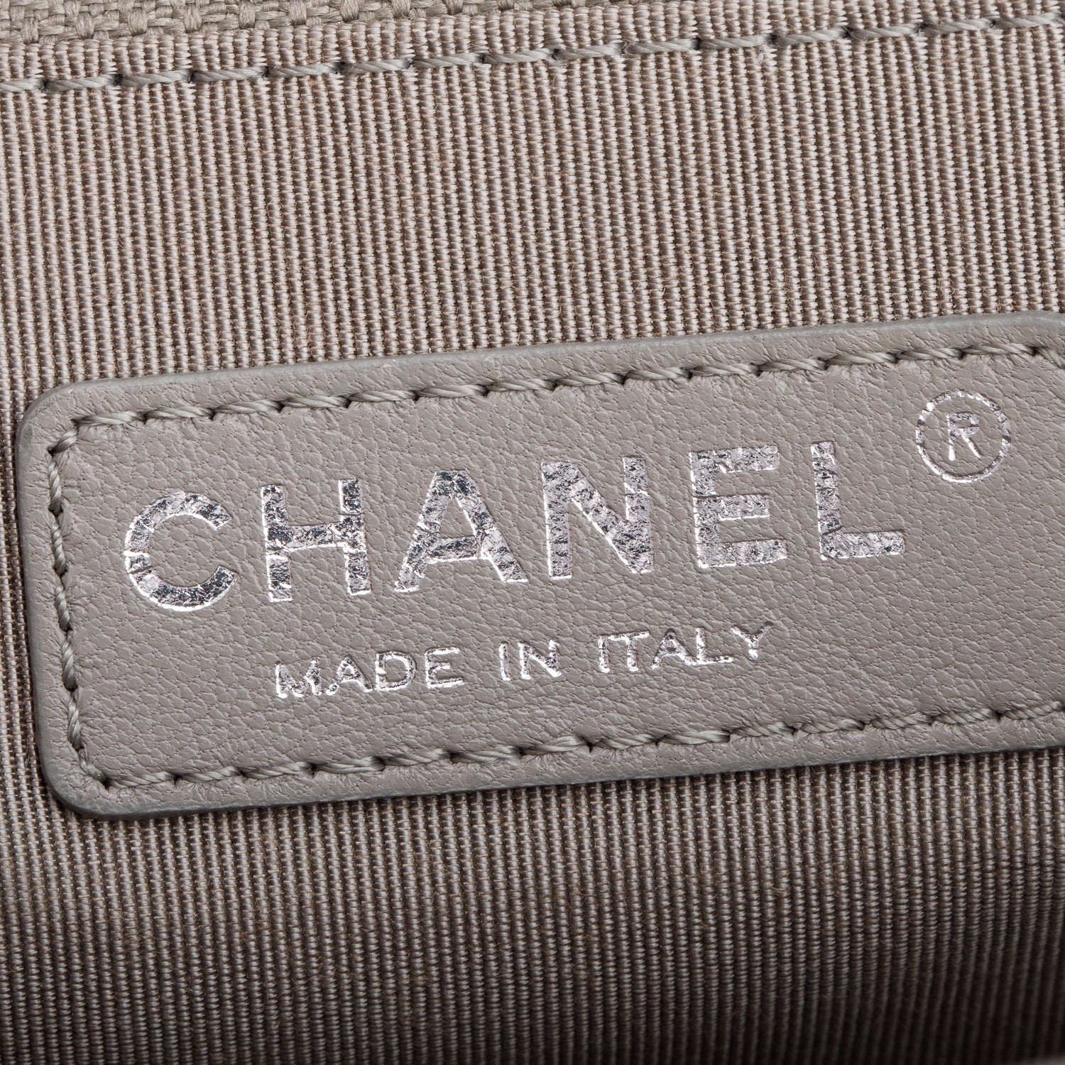 Chanel Grey Ombre Quilted Lambskin Leather Large Boy Bag w/ Authenticity Card