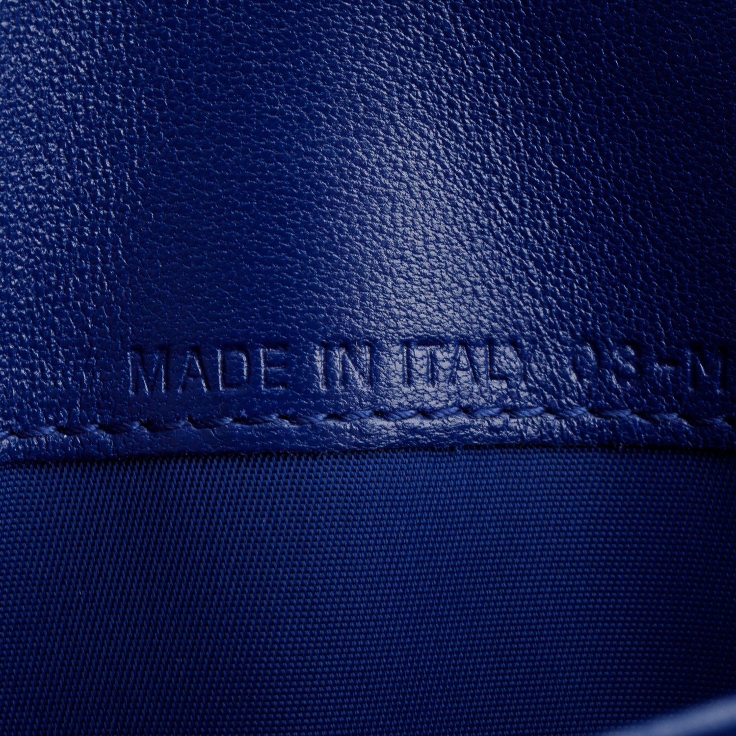 Christian Dior Blue Grained Calfskin Leather Diorama Croisiere Wallet on Chain w/ Box