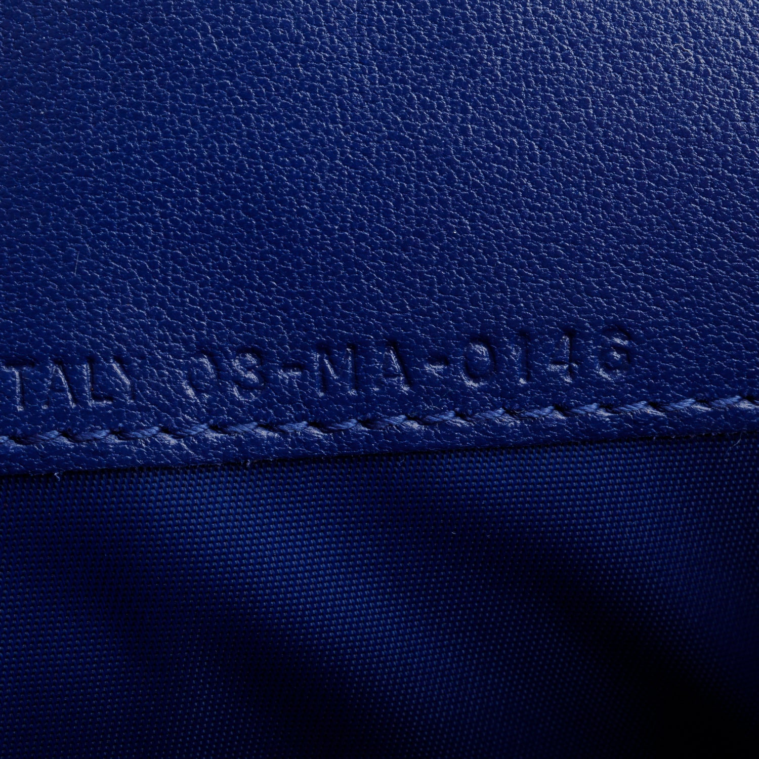 Christian Dior Blue Grained Calfskin Leather Diorama Croisiere Wallet on Chain w/ Box