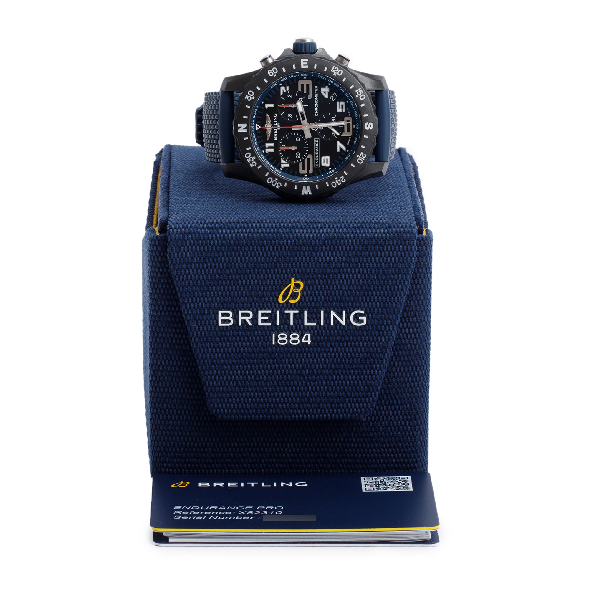 Breitling Breitlight Black Polymer Endurance Pro 44MM Watch Black & Blue X82310 w/ Box, Papers & Extra Strap