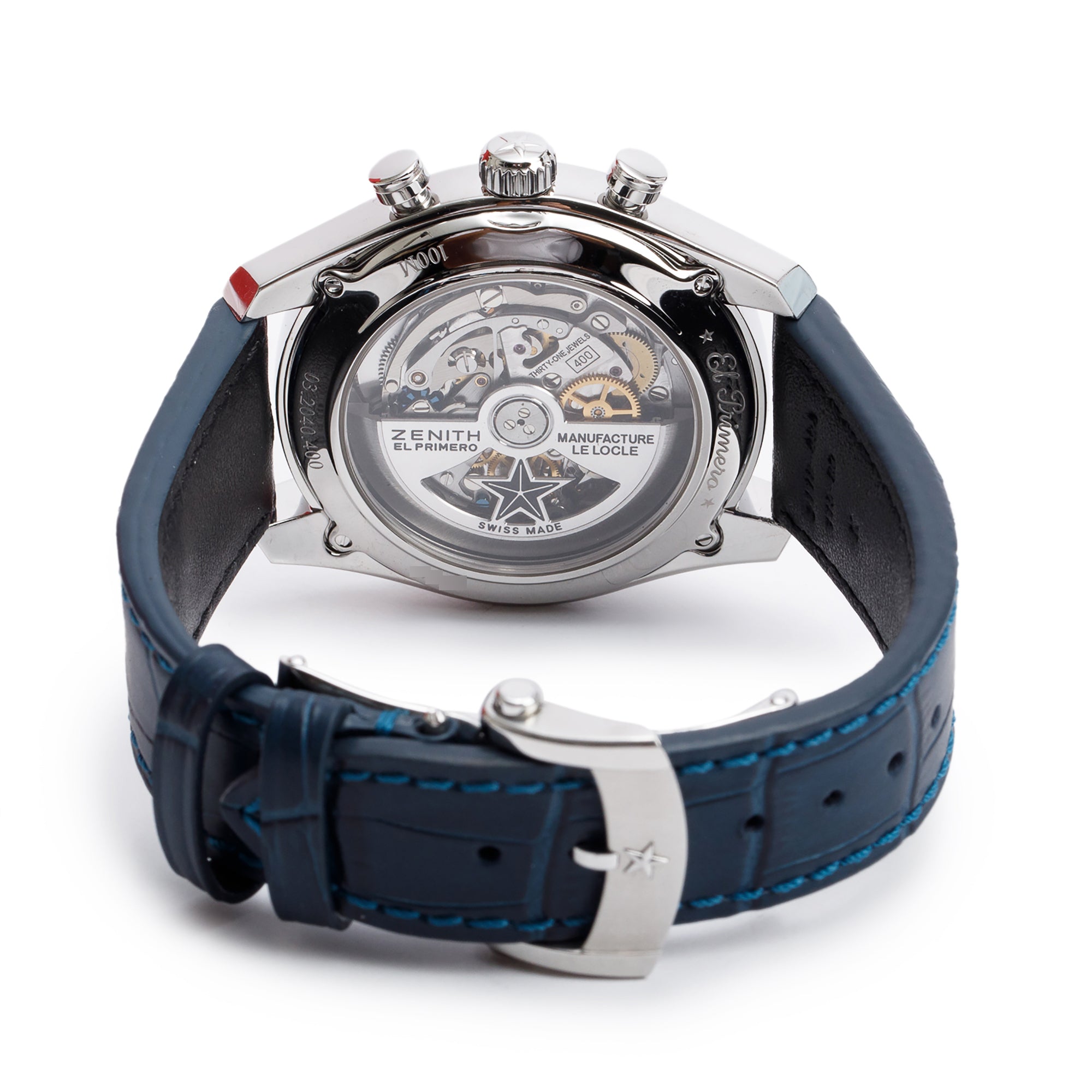 Zenith Stainless Steel El Primero 36,000 VpH 42 MM Chronograph Automatic Watch w/ Box & Papers