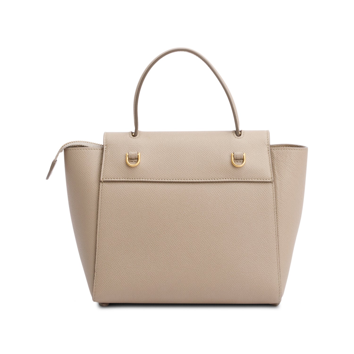 Celine Beige Grained Calfskin Leather Nano Belt Bag w/ Strap