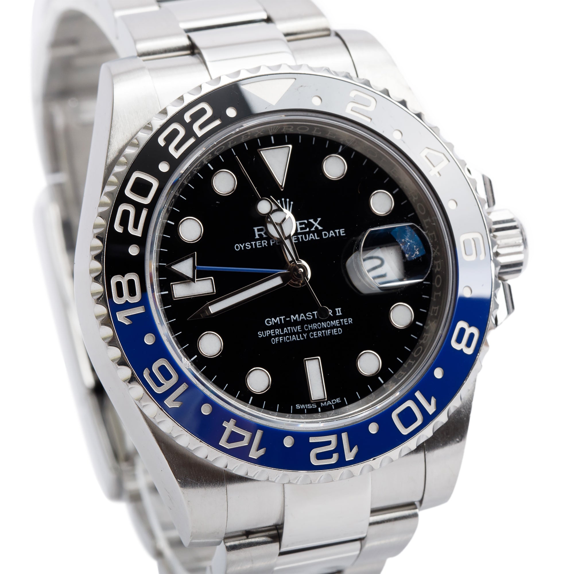 Rolex Stainless Steel GMT-Master II "Batman" 40 MM Watch 116710BLNR w/ Box & Papers