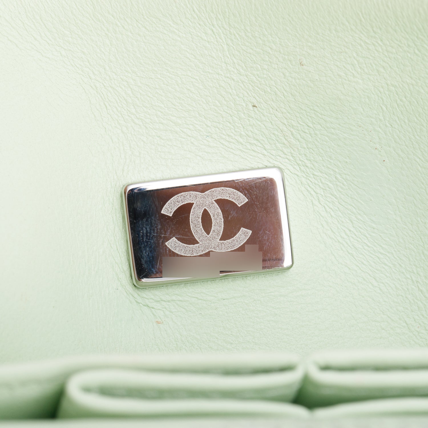 Chanel Green Chevron Lambskin Leather Classic Medium Double Flap Bag