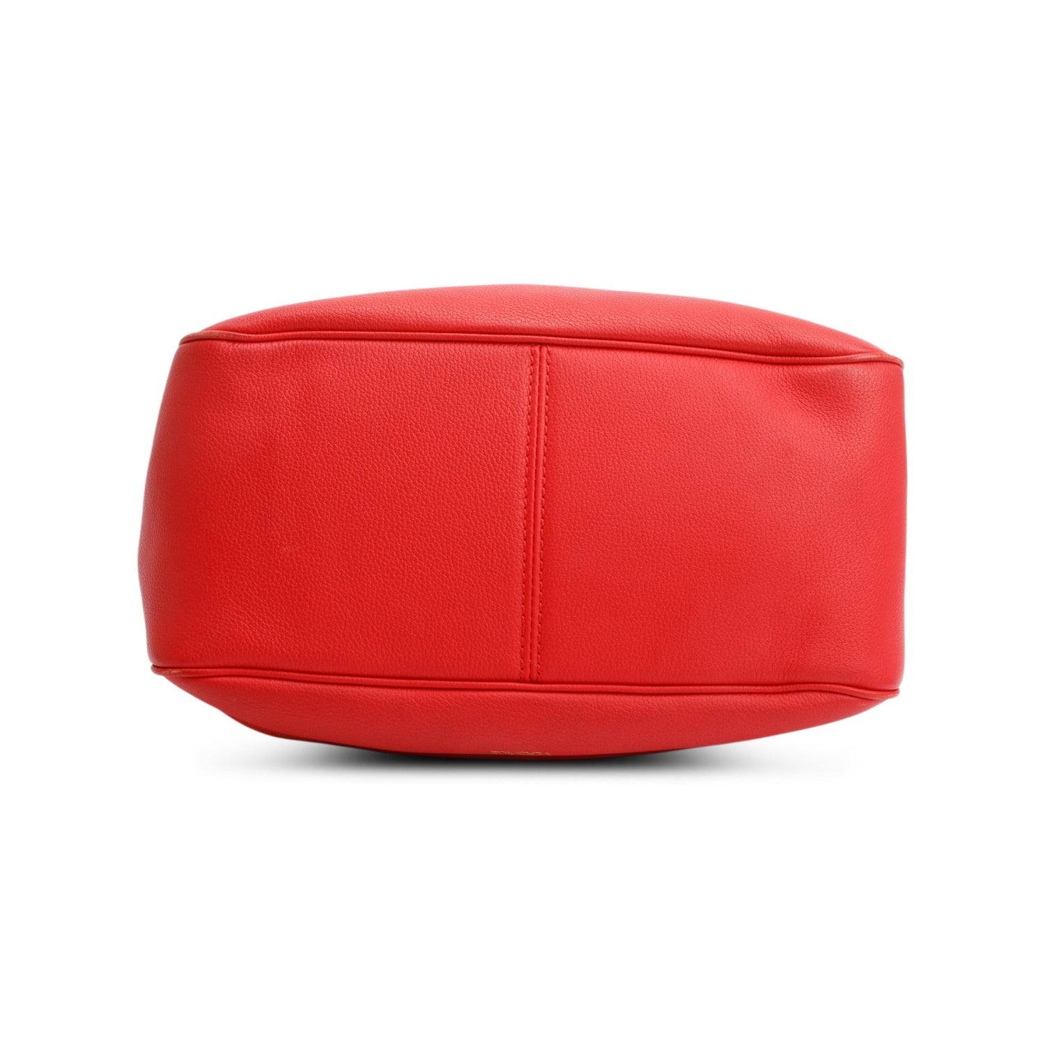 Versace Red Calfskin Leather Large La Medusa Bucket Bag