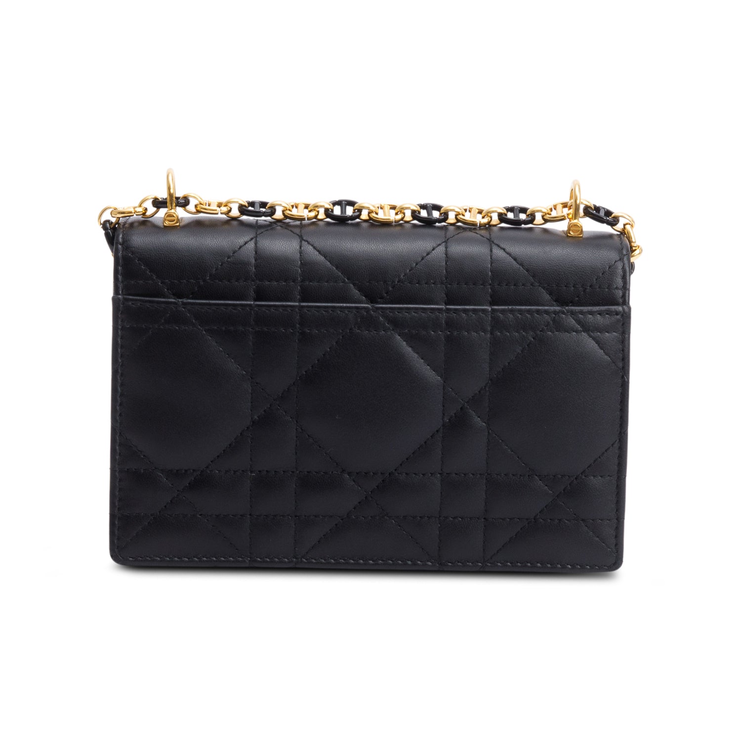Christian Dior 2023 Black Macrocannage Lambskin Leather Mini Miss Caro Bag