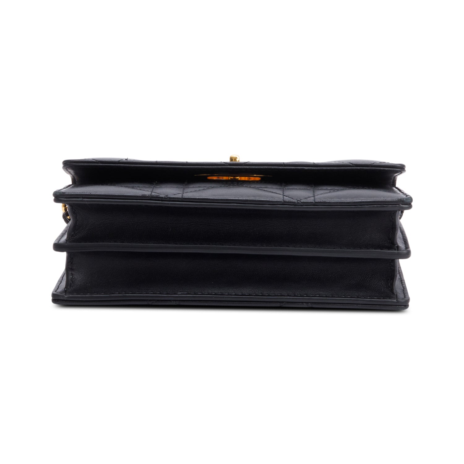 Christian Dior 2023 Black Macrocannage Lambskin Leather Mini Miss Caro Bag