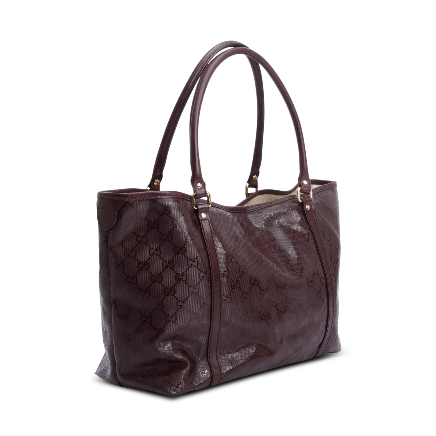 Gucci Burgundy GG Imprime Medium Joy Tote