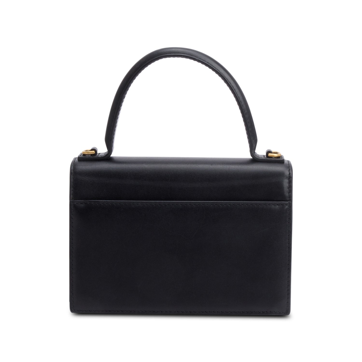 Balenciaga Black Leather XS Sharp Top Handle Bag