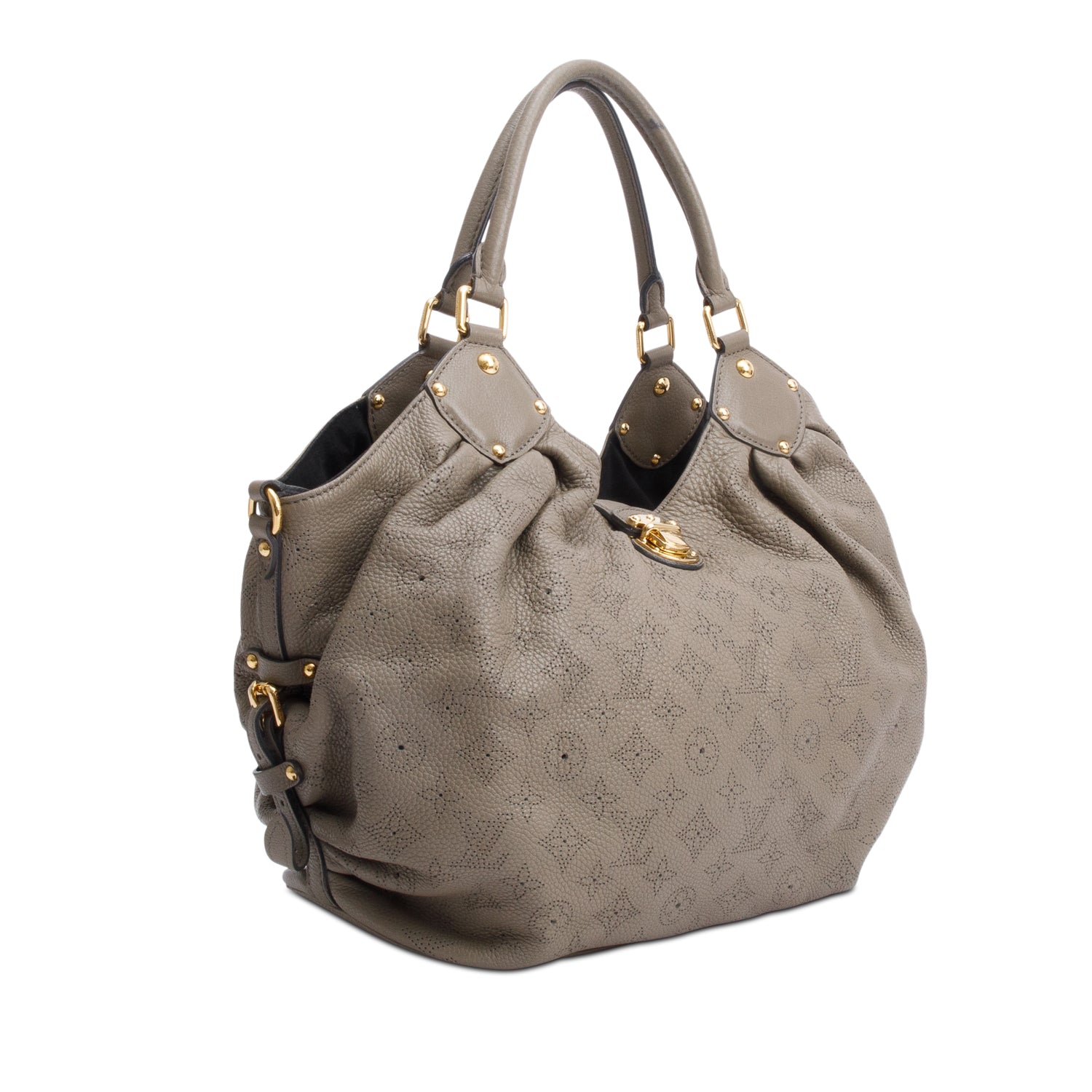 Louis Vuitton Taupe Mahina Leather L Hobo