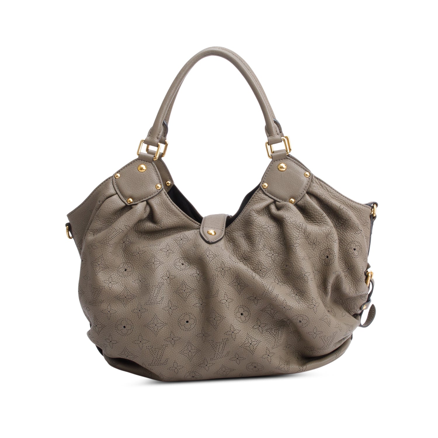 Louis Vuitton Taupe Mahina Leather L Hobo