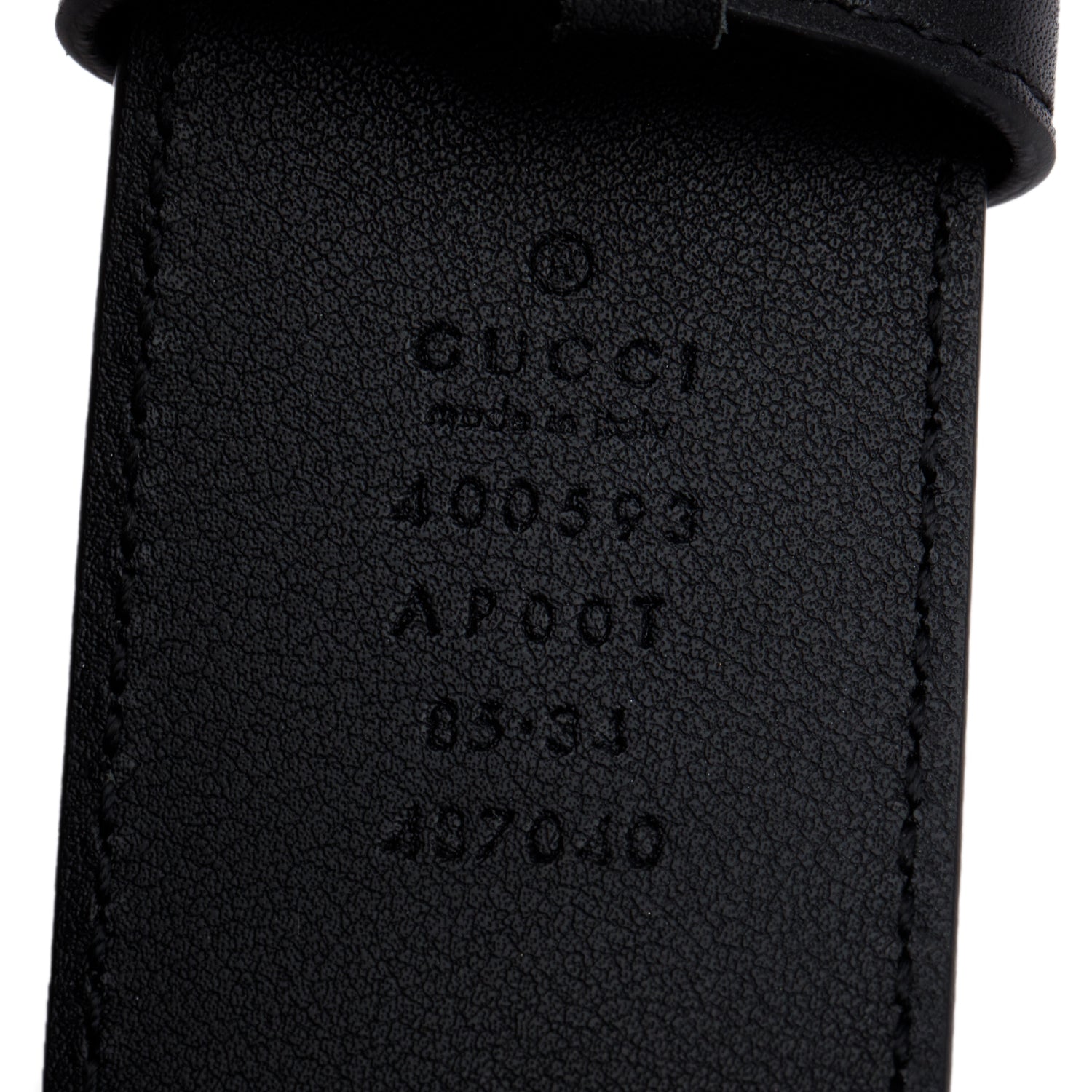 Gucci GG Marmont Black Wide Leather Belt 85 34 w/ Box