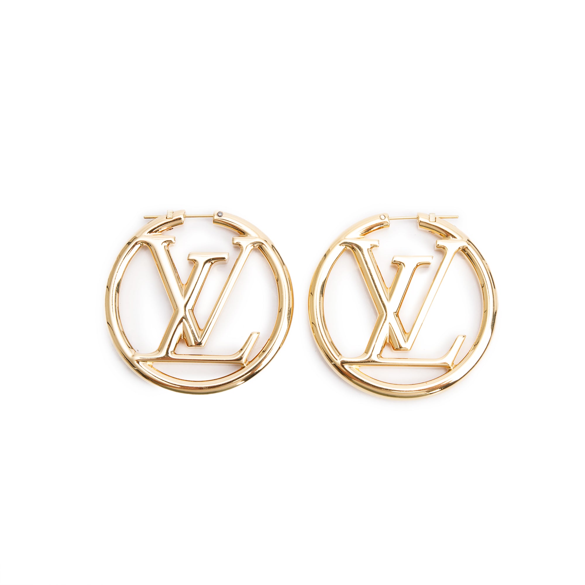 Louis Vuitton 2022 Gold-Plated Louise Hoop GM Earrings