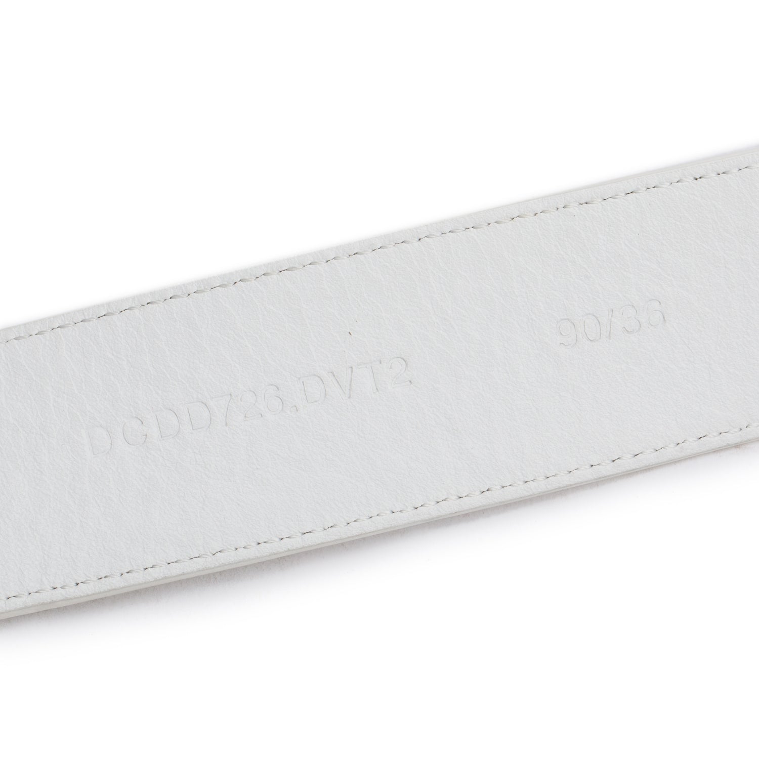 Versace White Calfskin Leather Medusa Biggie 4 CM Belt 90 36 w/ Box