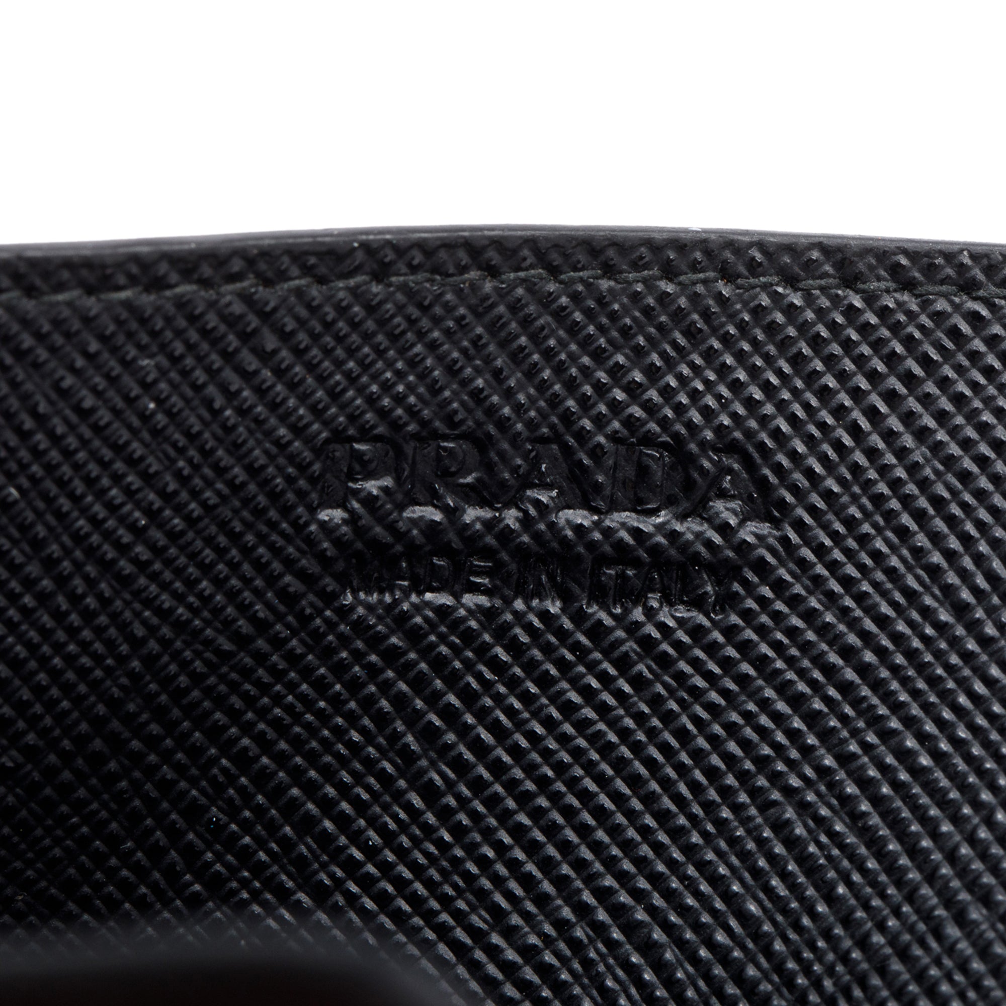 Prada Black Saffiano Leather Card Holder w/ Box