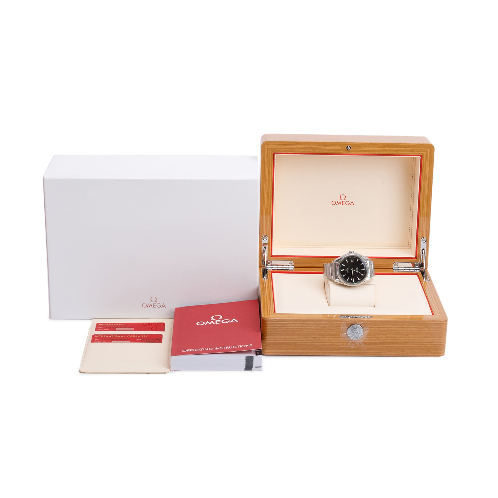 Omega Stainless Steel Seamaster Aqua Terra 150M Co-Axial Chronometer 41.5 MM Automatic Watch Black Dial w/ Box & Papers