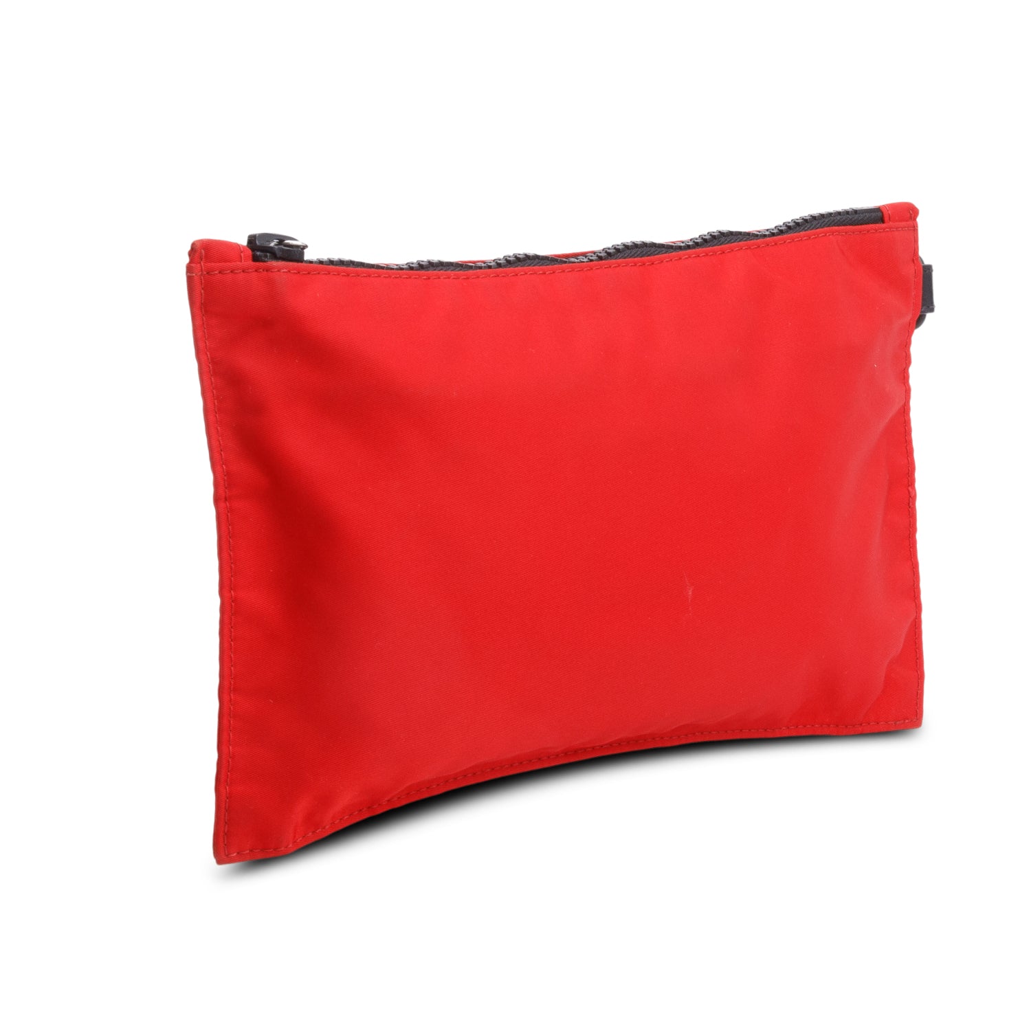 Versace Red Nylon Logo Wristlet Clutch