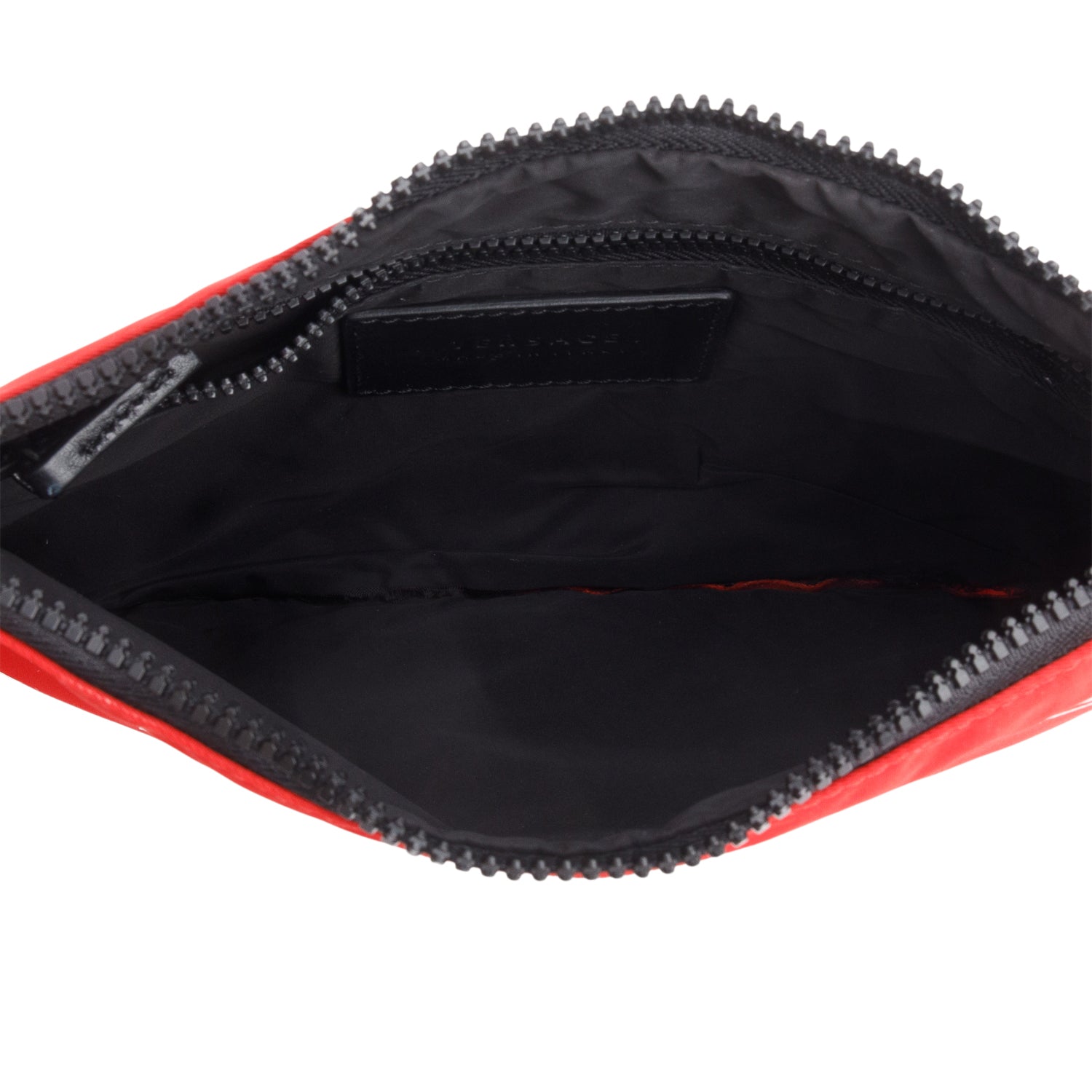 Versace Red Nylon Logo Wristlet Clutch