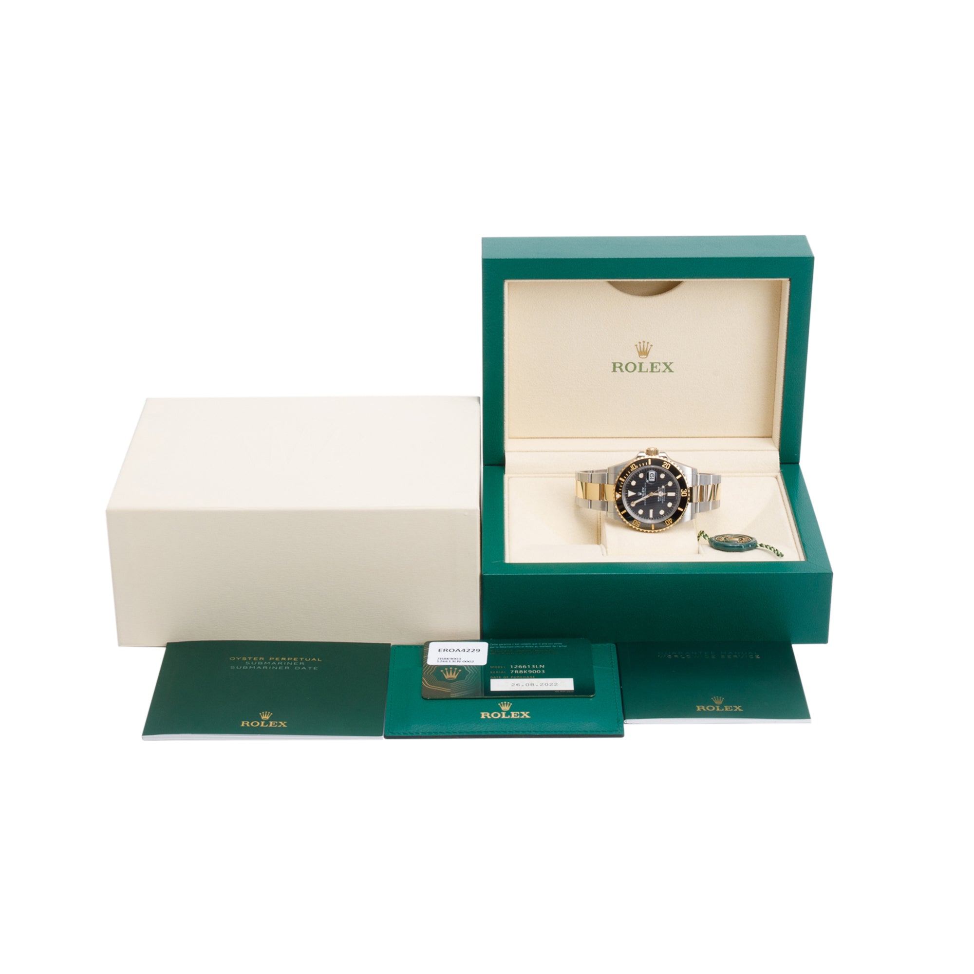 Rolex 2022 Stainless Steel & 18k Yellow Gold Submariner Date 41 MM Automatic Watch 126613LN w/ Box & Papers
