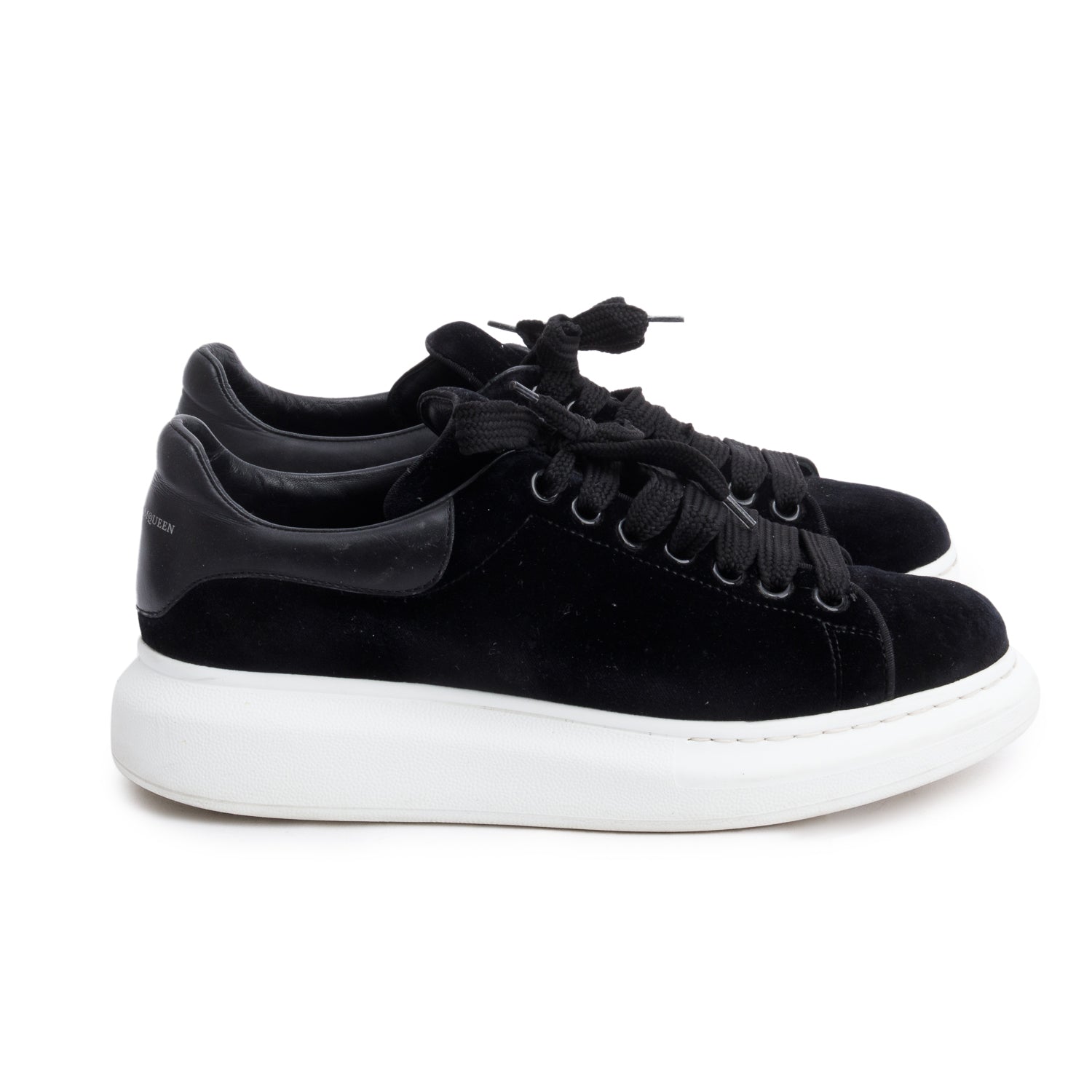 Alexander McQueen Black Suede Oversized Sneakers, Size 41