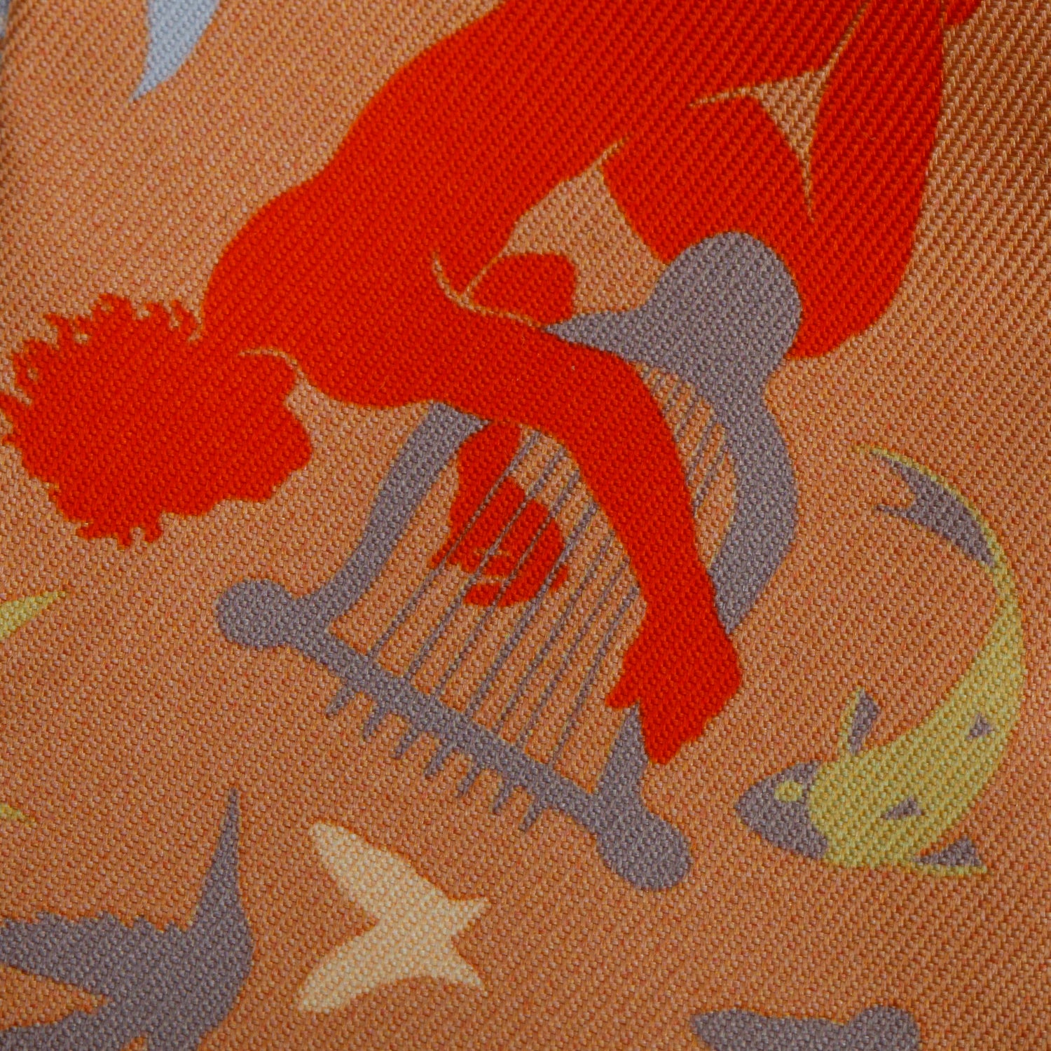 Hermes Beige/Rose 'Le Charme D Orphee' Silk Twilly w/ Box