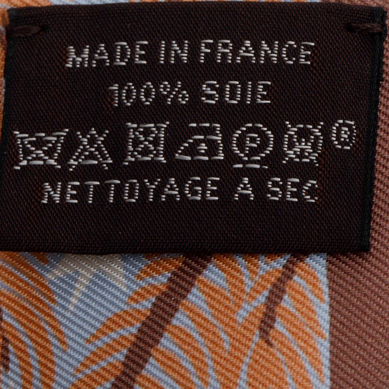 Hermes Beige/Rose 'Le Charme D Orphee' Silk Twilly w/ Box