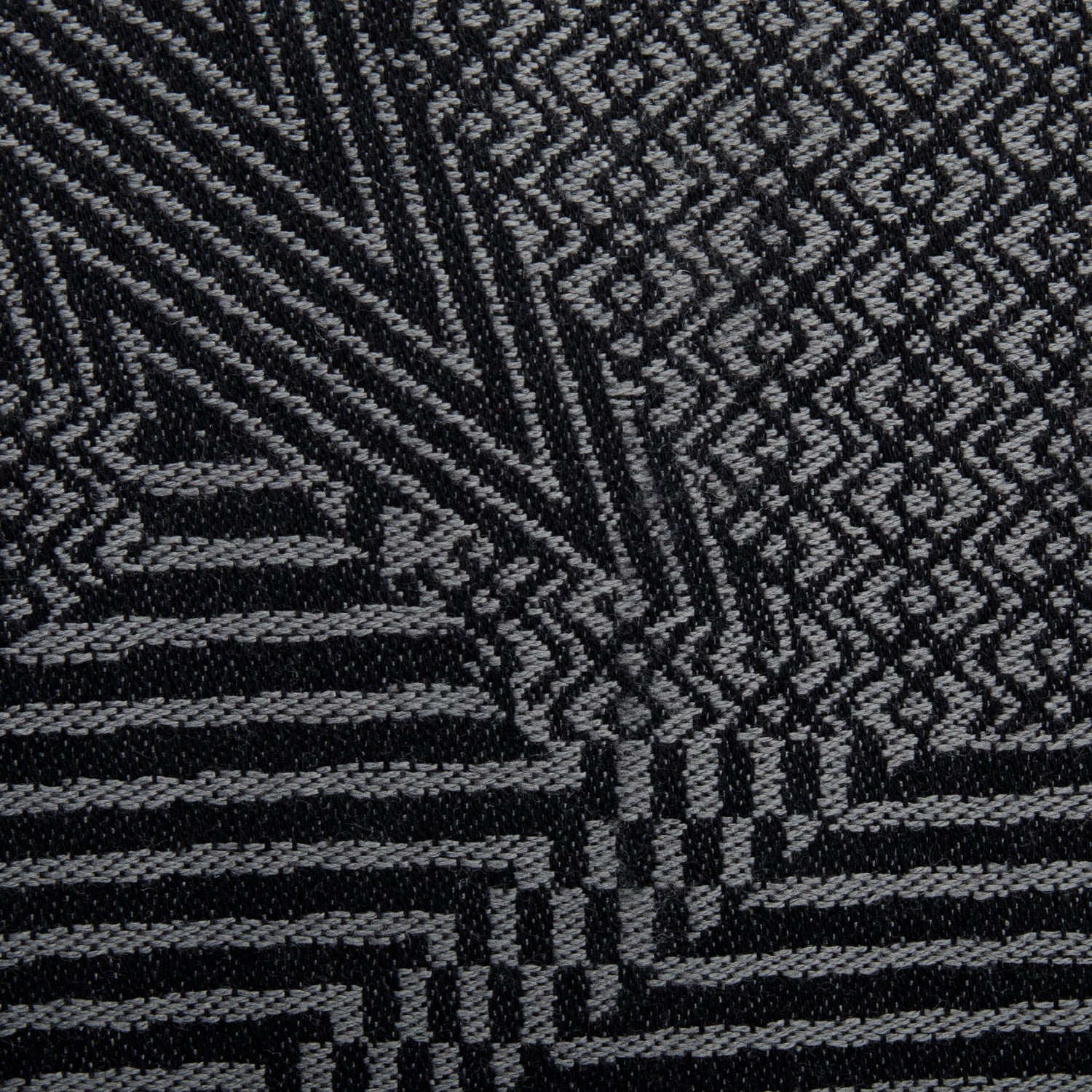 Versace Black/Grey Wool Scarf