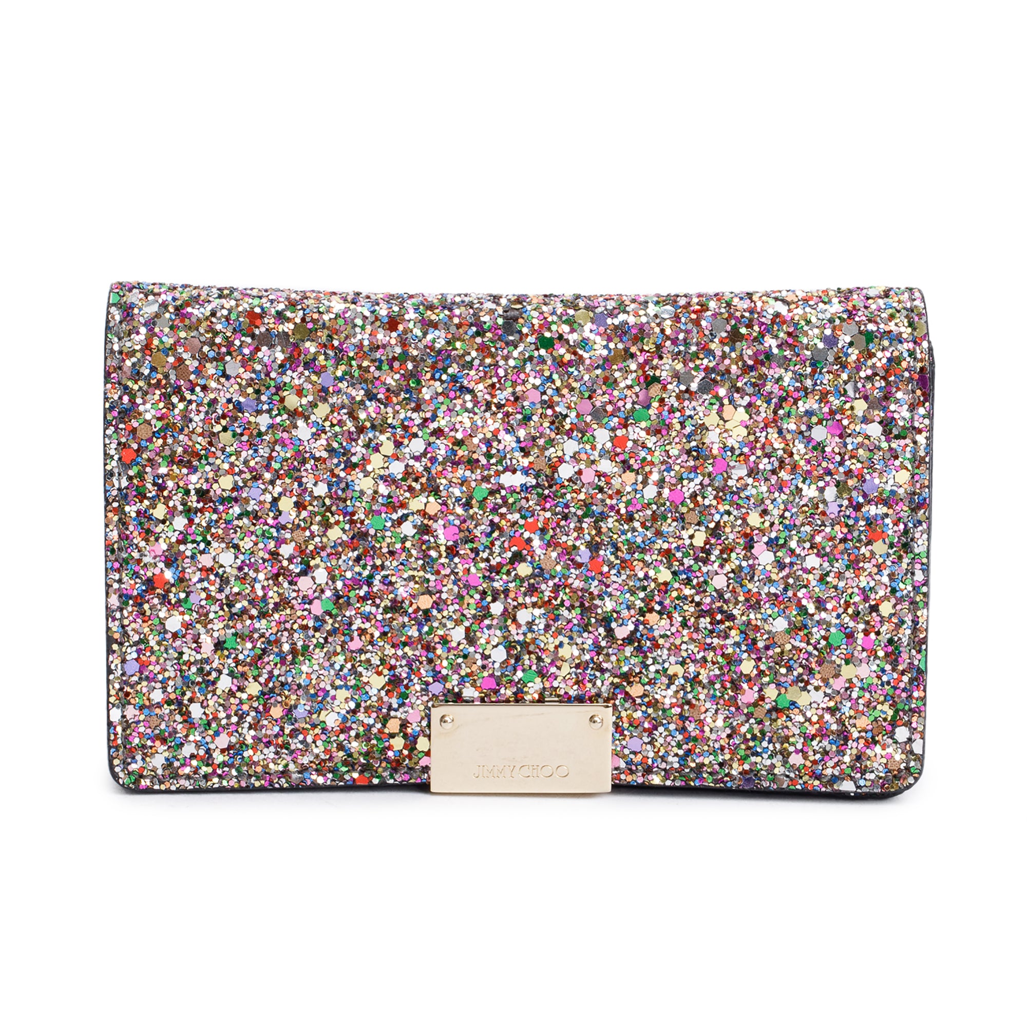 Jimmy Choo Multicolor Glitter Mini Paris Shoulder Bag w/ Strap & Authenticity Card