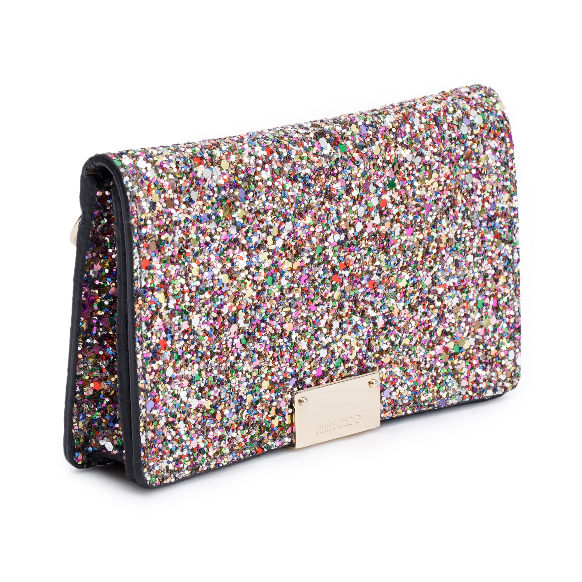 Jimmy Choo Multicolor Glitter Mini Paris Shoulder Bag w/ Strap & Authenticity Card
