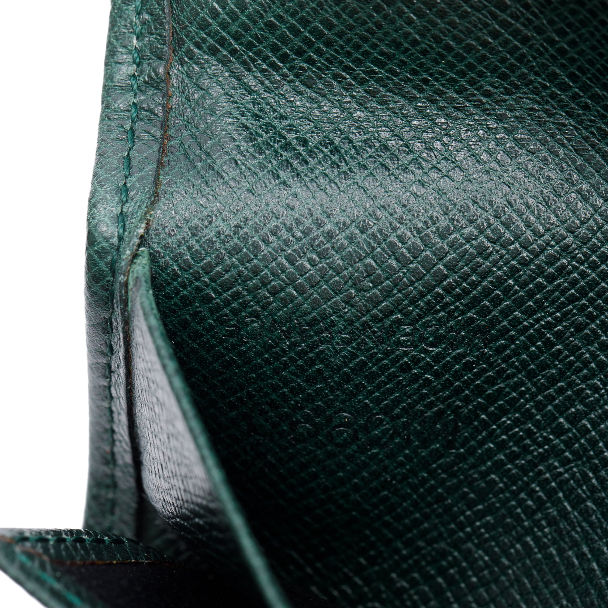 Louis Vuitton Green Taiga Leather Vertical Bifold Wallet