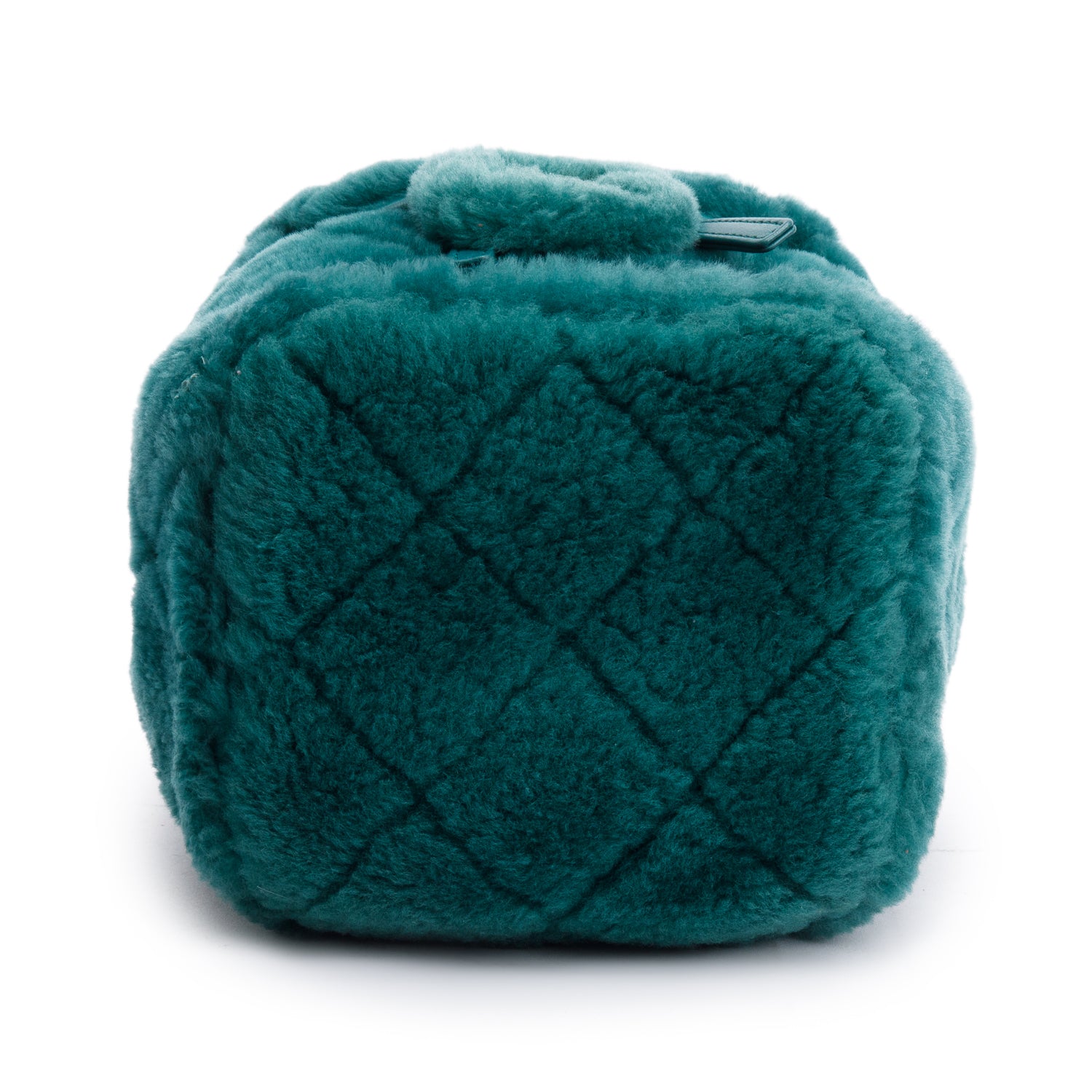 Chanel Green 2022 Shearling Small Top Handle Vanity Case