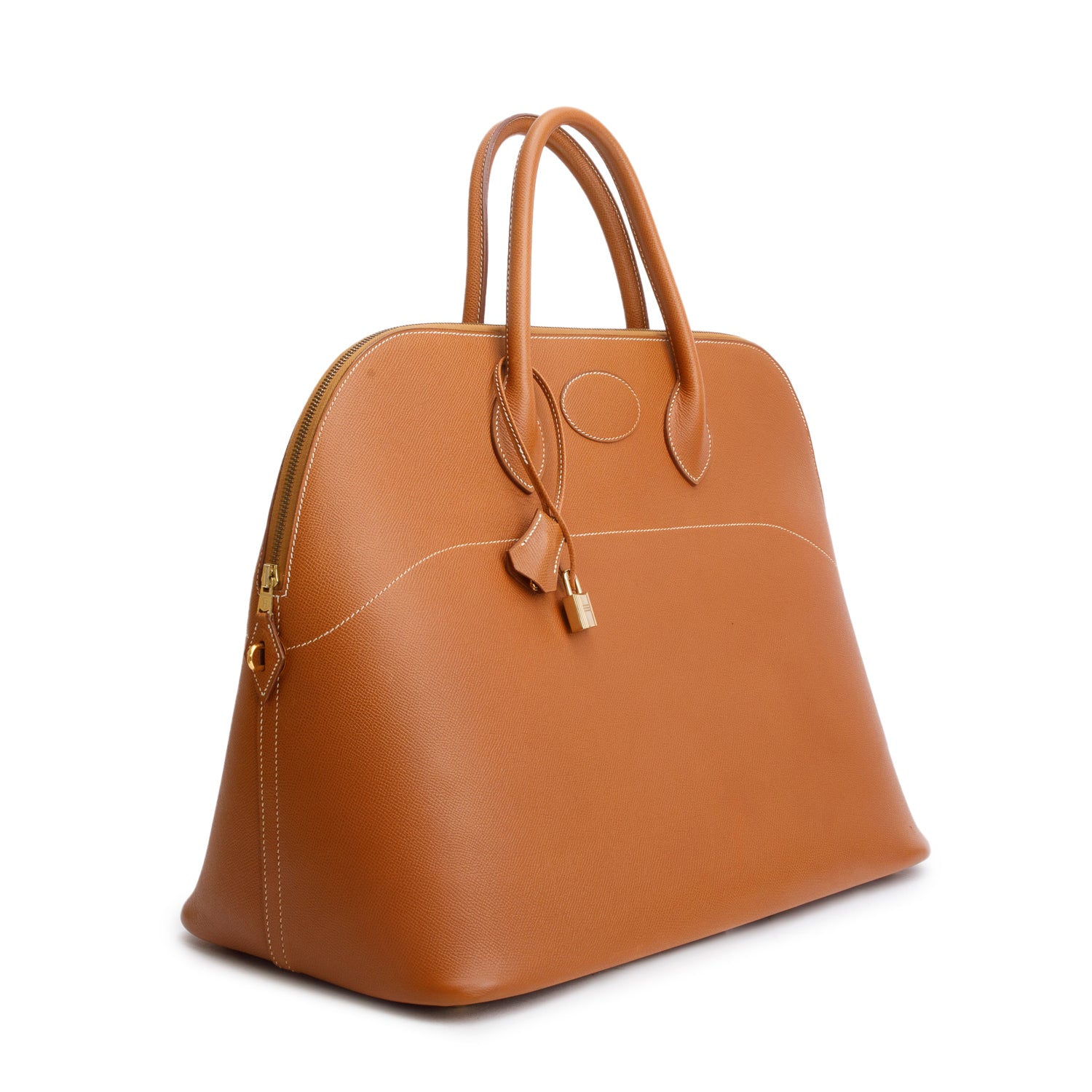 Hermes Gold Courchevel Leather Bolide 45