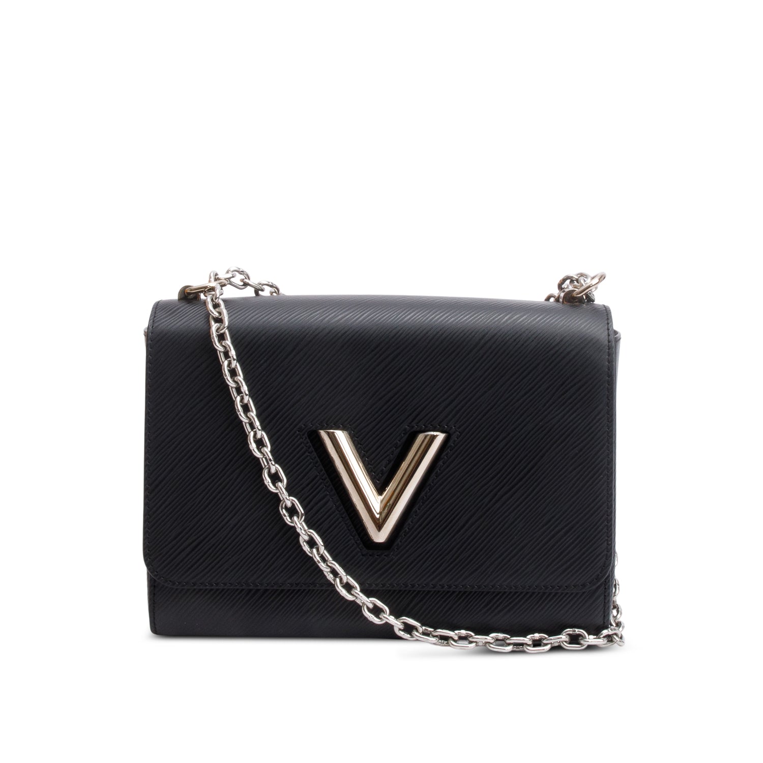 Louis Vuitton Black Epi Leather Twist MM Bag w/ Box