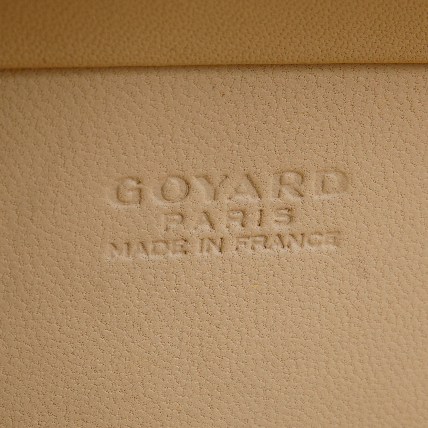 Goyard Gold Leather & Monogram Canvas Minaudiere Crossbody Bag w/ Box