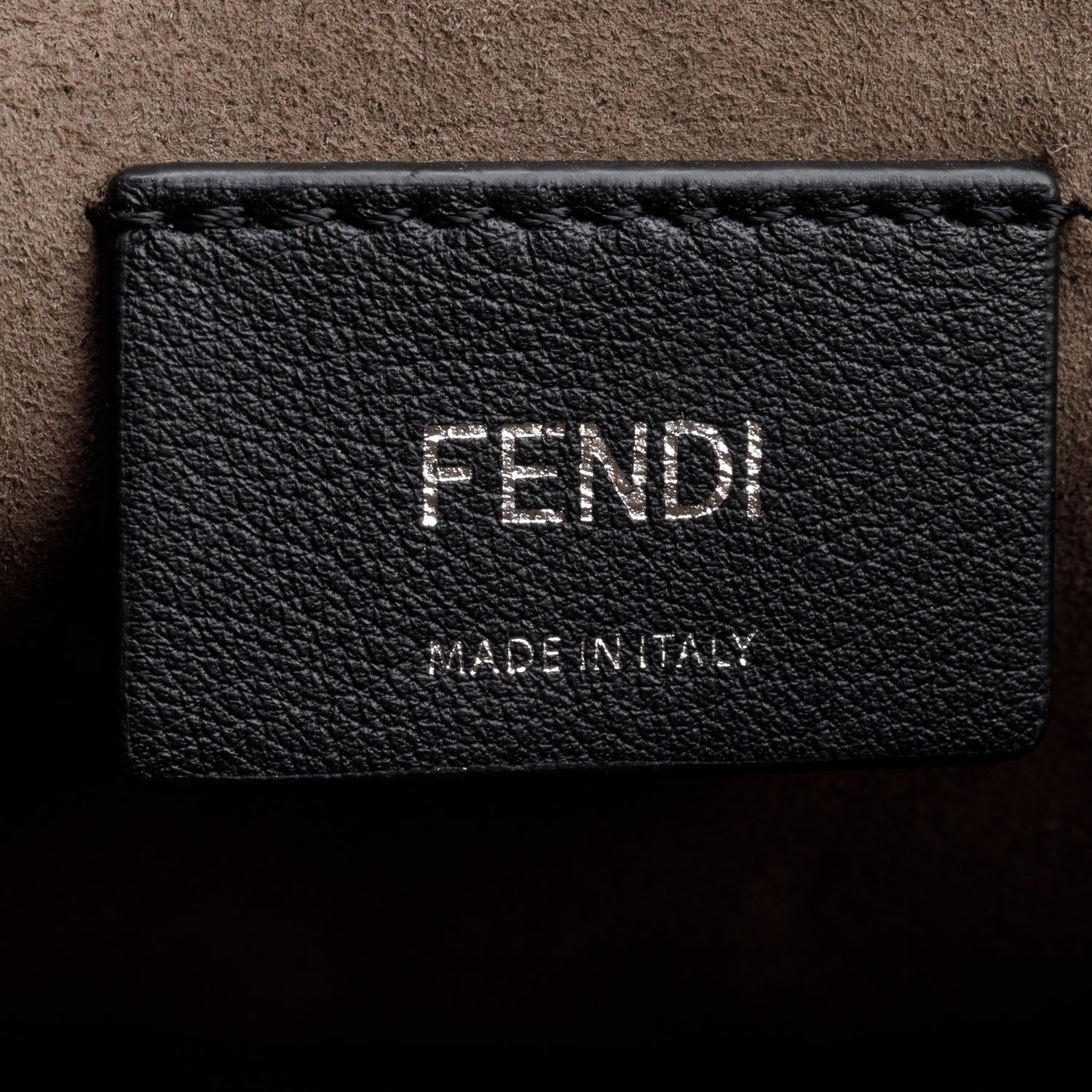 Fendi Beige Calfskin Leather FF Zucca Velvet Medium F is Fendi Kan I Shoulder Bag w/ Straps & Box