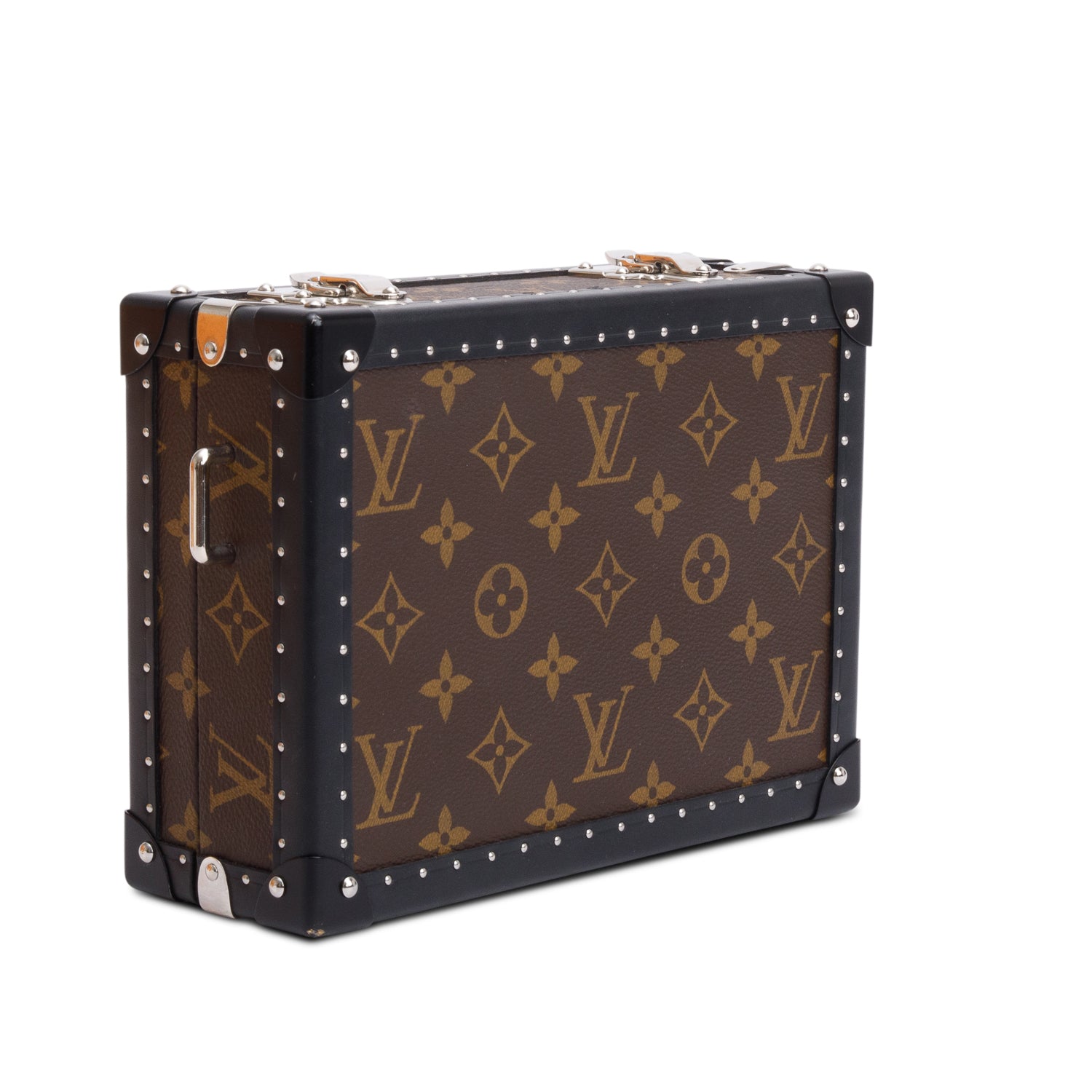 Louis Vuitton Monogram Macassar Clutch Box w/ Strap & Box